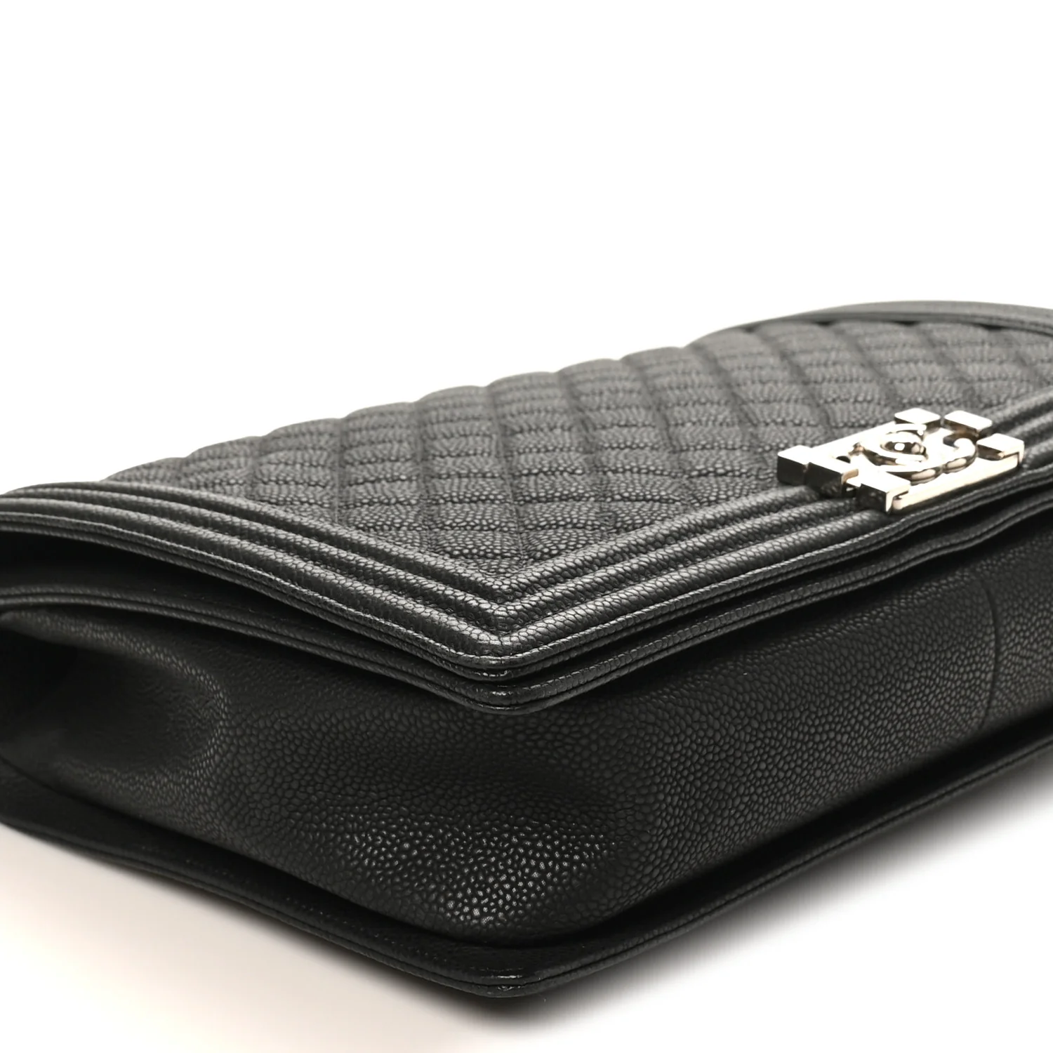 Caviar Quilted Large Boy Flap Black - Image 9