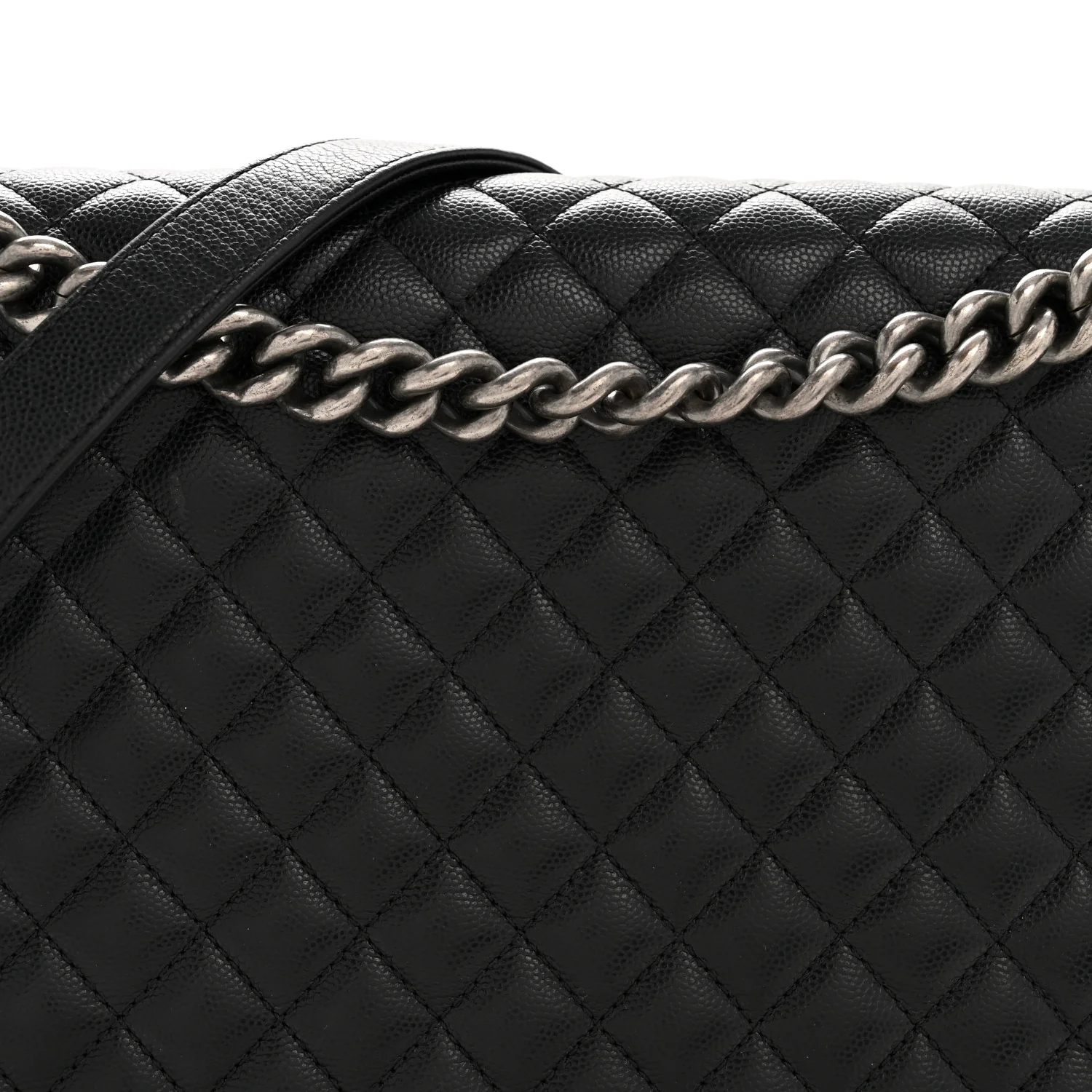 Caviar Quilted Large Boy Flap Black - Image 7
