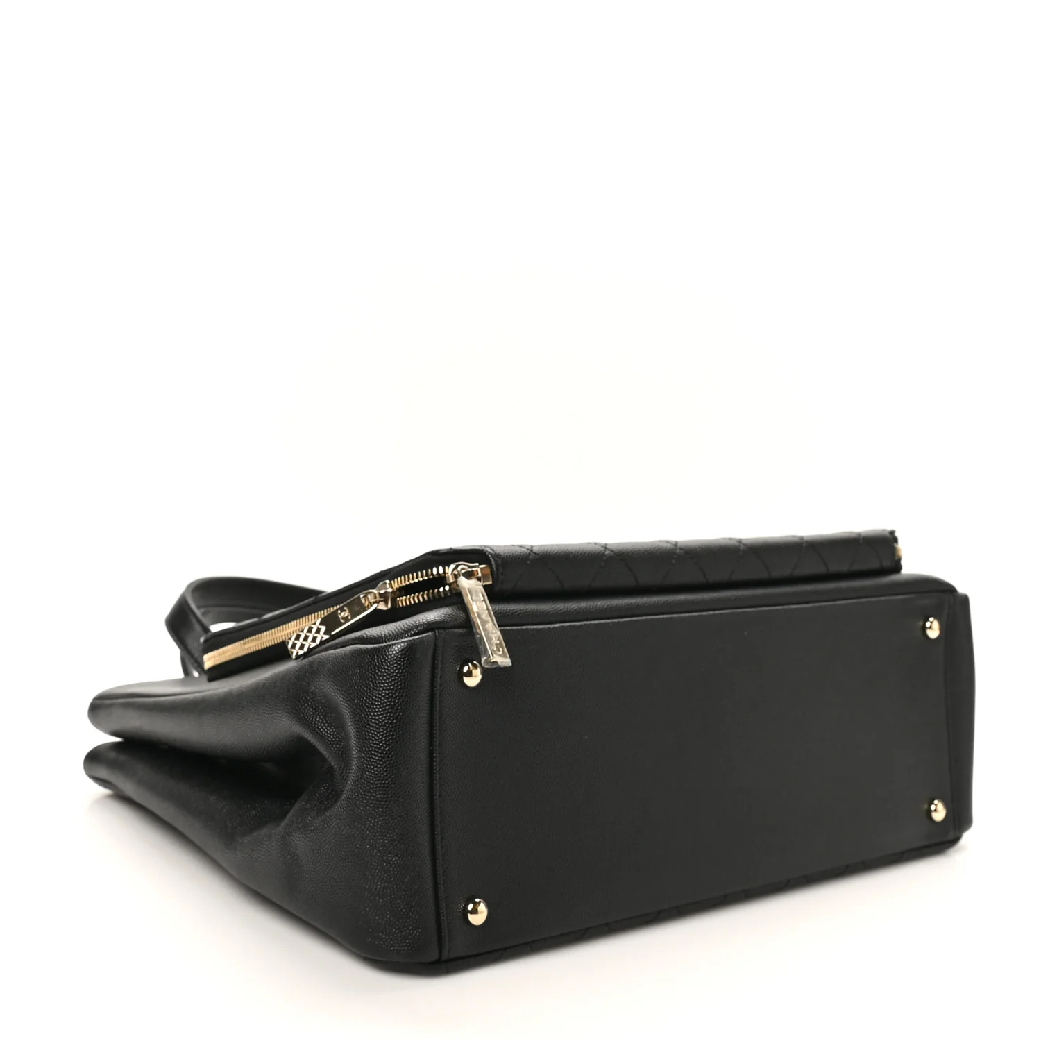 Caviar Quilted Large Business Affinity Shopping Bag Black - Image 4