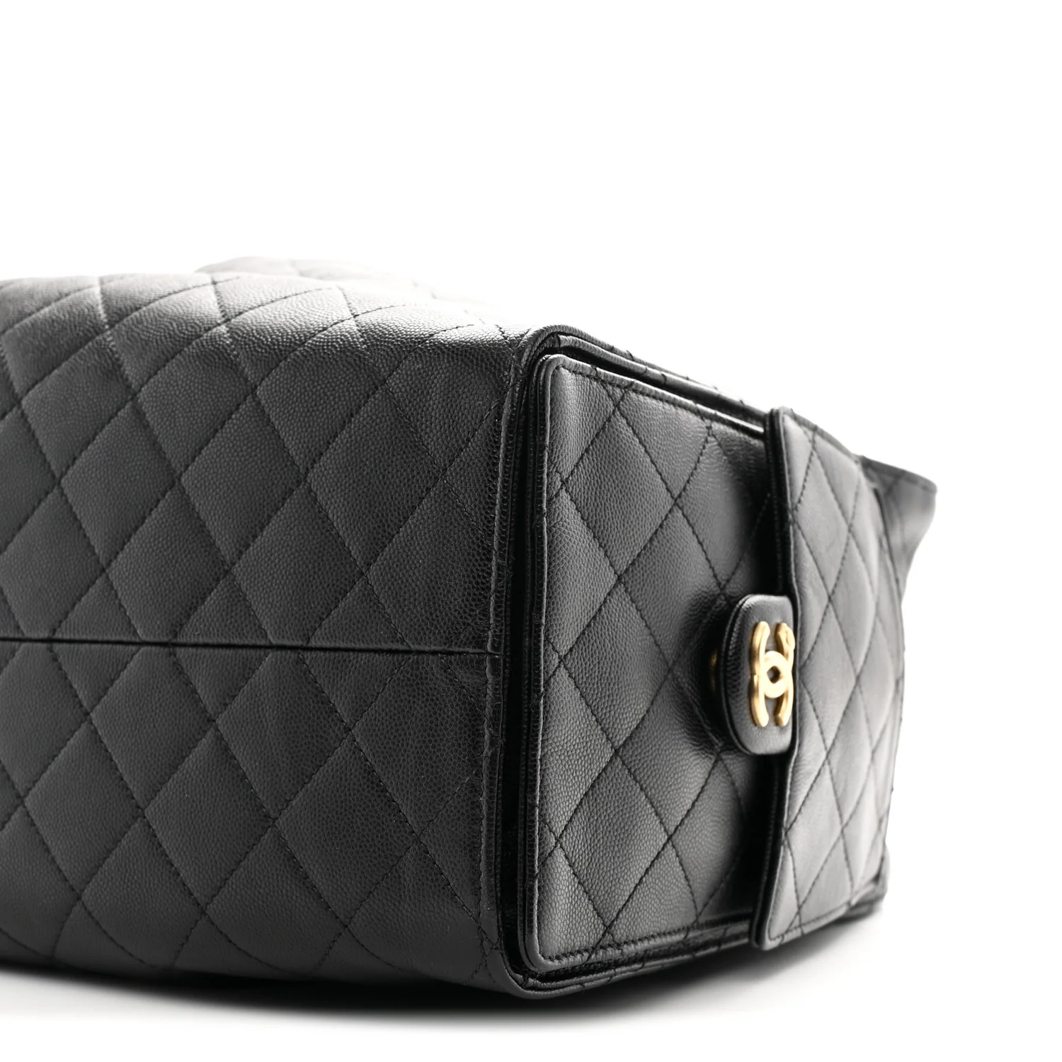 Caviar Quilted Large Chanel 25 Handbag Black - Image 12