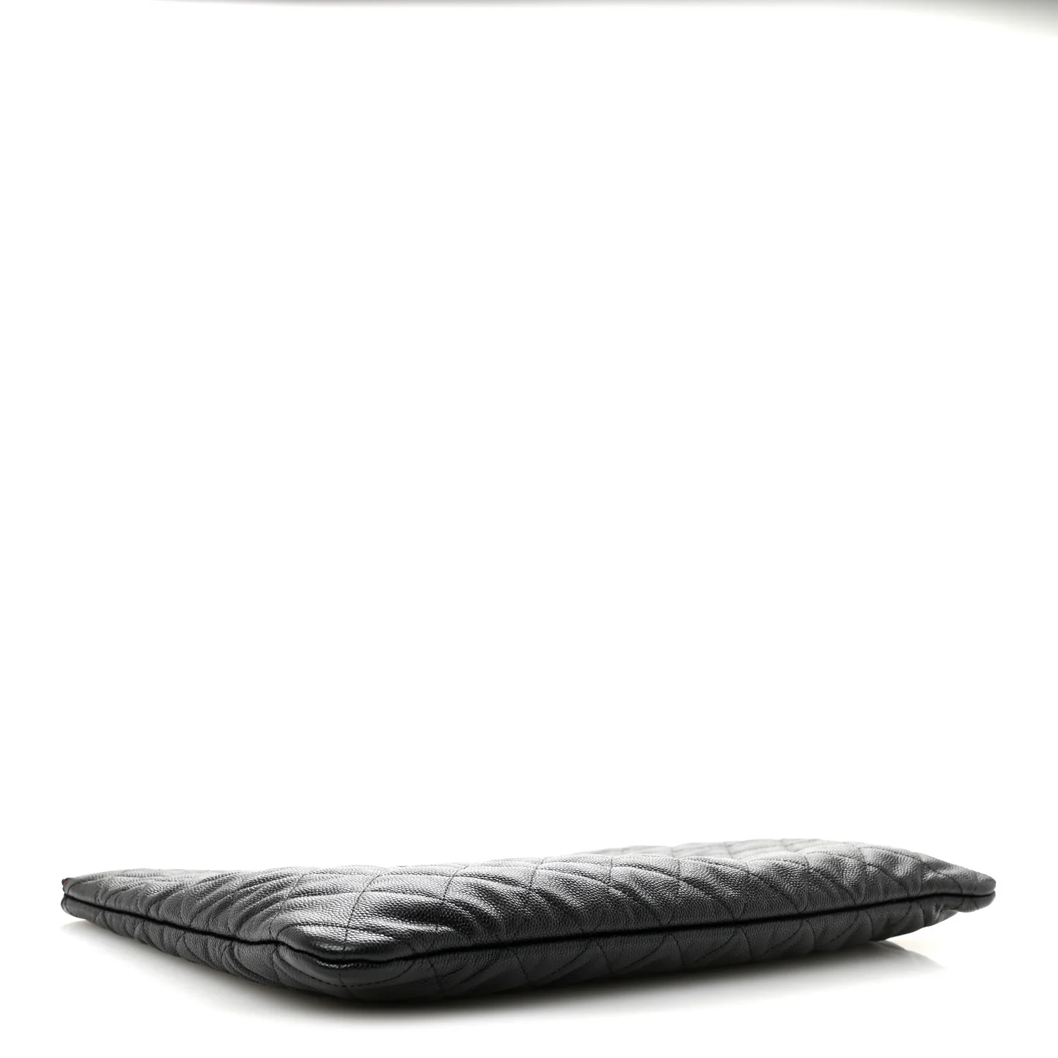 Caviar Quilted Large Cosmetic Case Black - Image 4