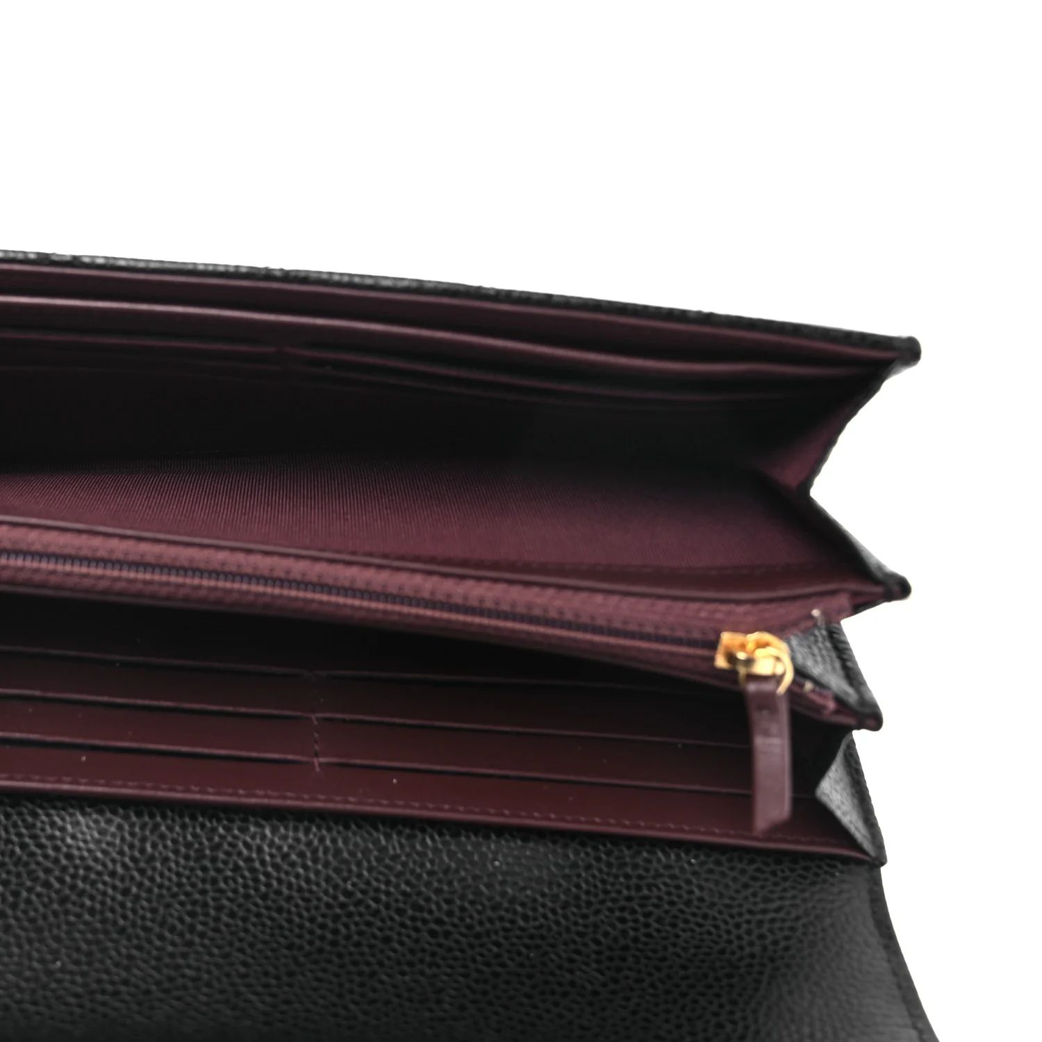 Caviar Quilted Large Gusset Flap Wallet Black - Image 9