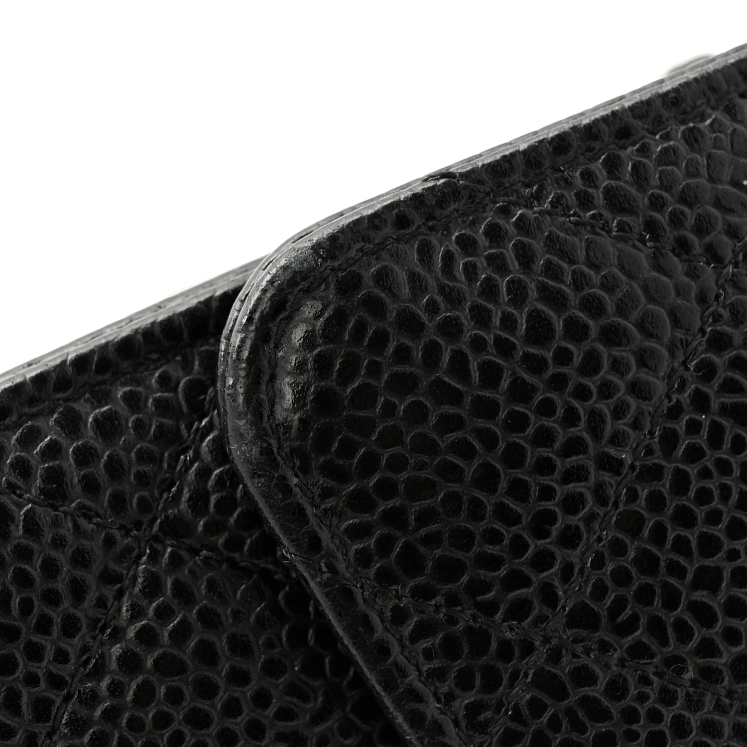 Caviar Quilted Large Gusset Flap Wallet Black - Image 20