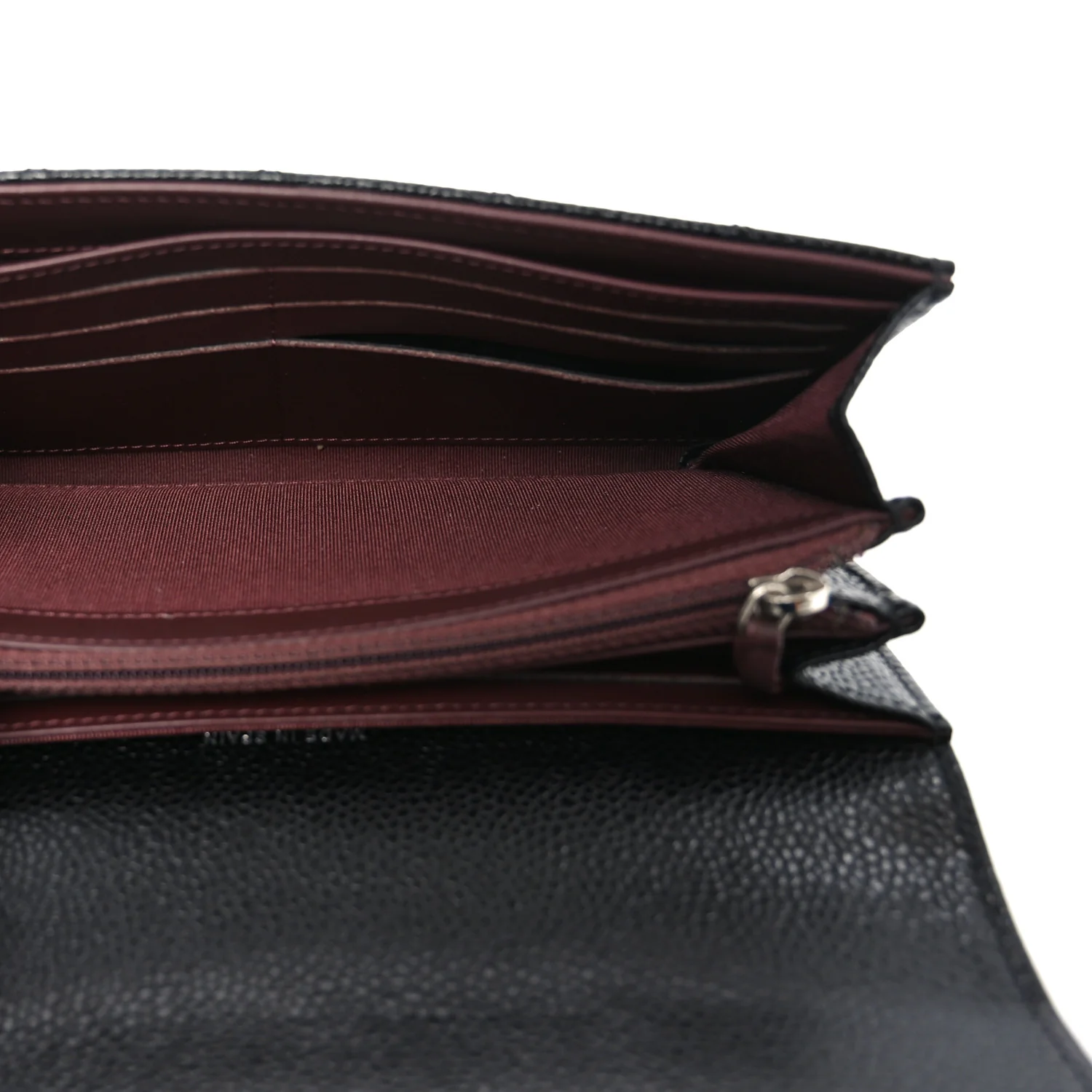 Caviar Quilted Large Gusset Flap Wallet Black - Image 5