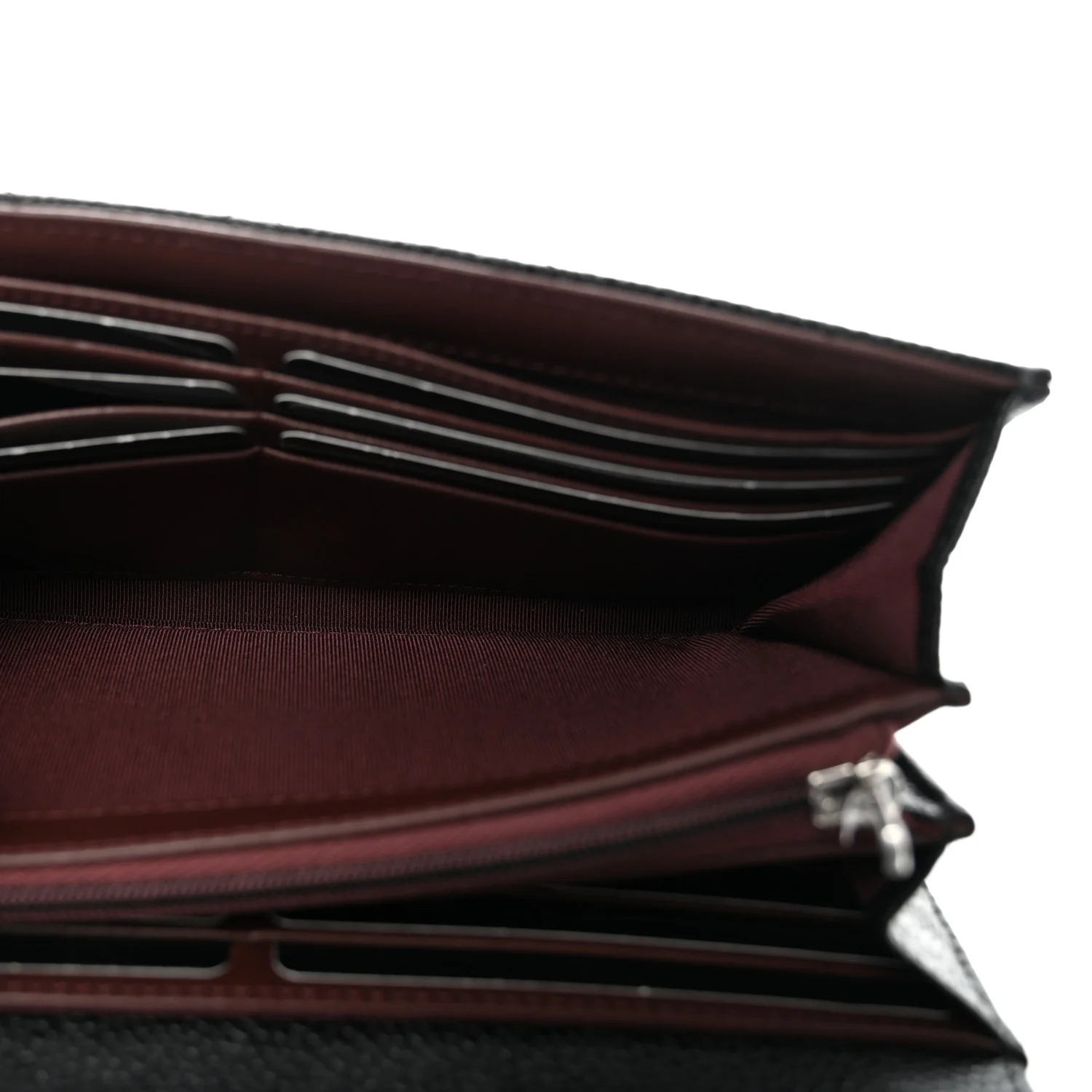 Caviar Quilted Large Gusset Flap Wallet Black - Image 5
