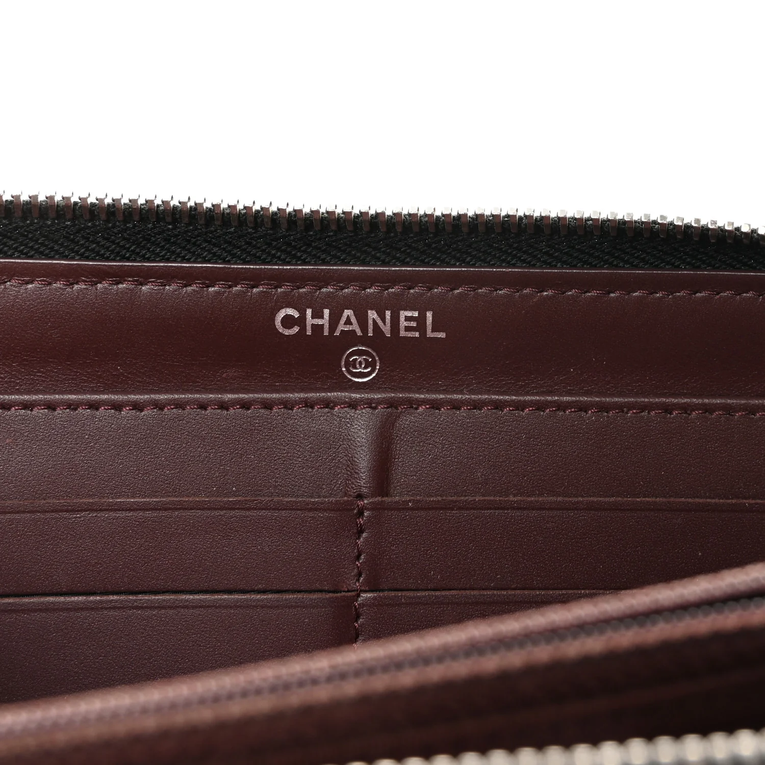 Caviar Quilted Large Gusset Zip Around Wallet Black - Image 6