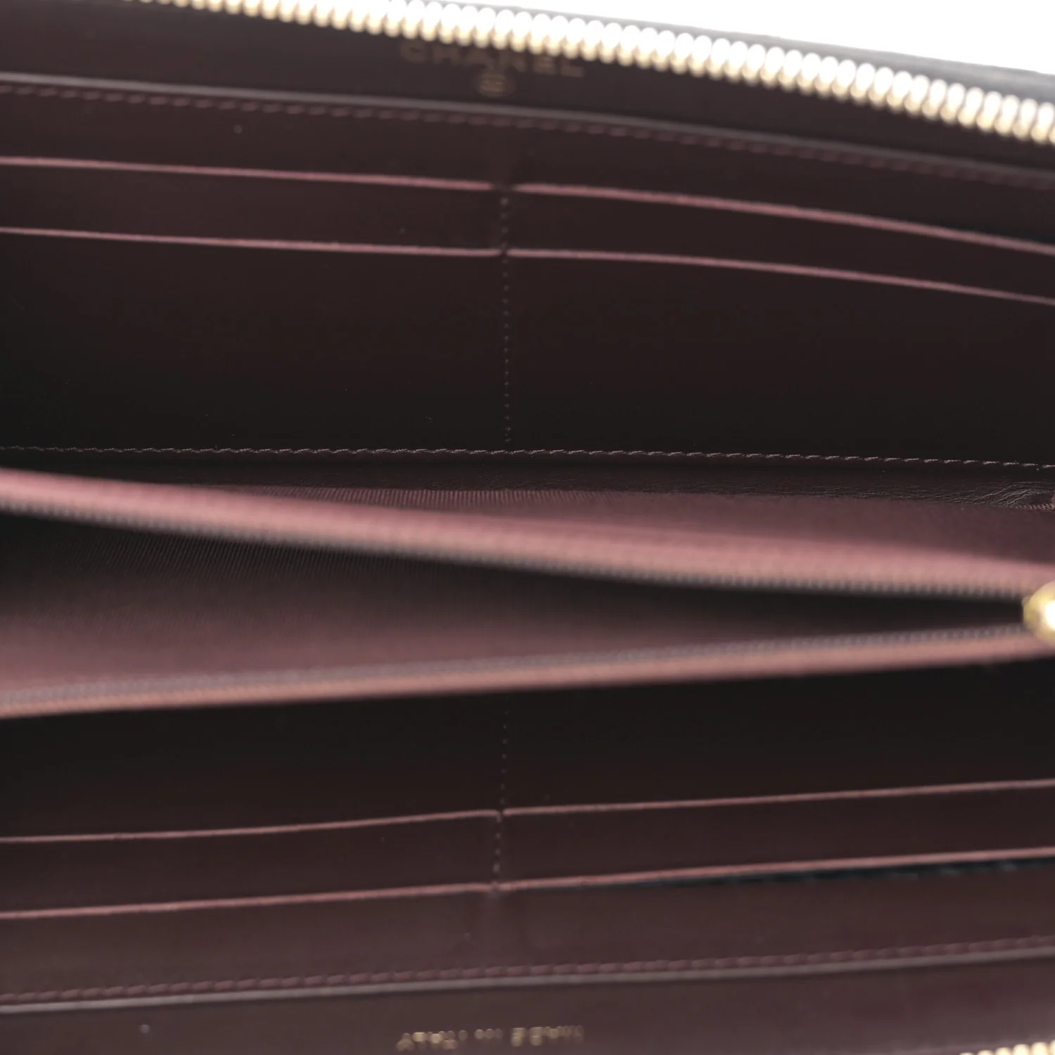 Caviar Quilted Large Gusset Zip Around Wallet Black - Image 5