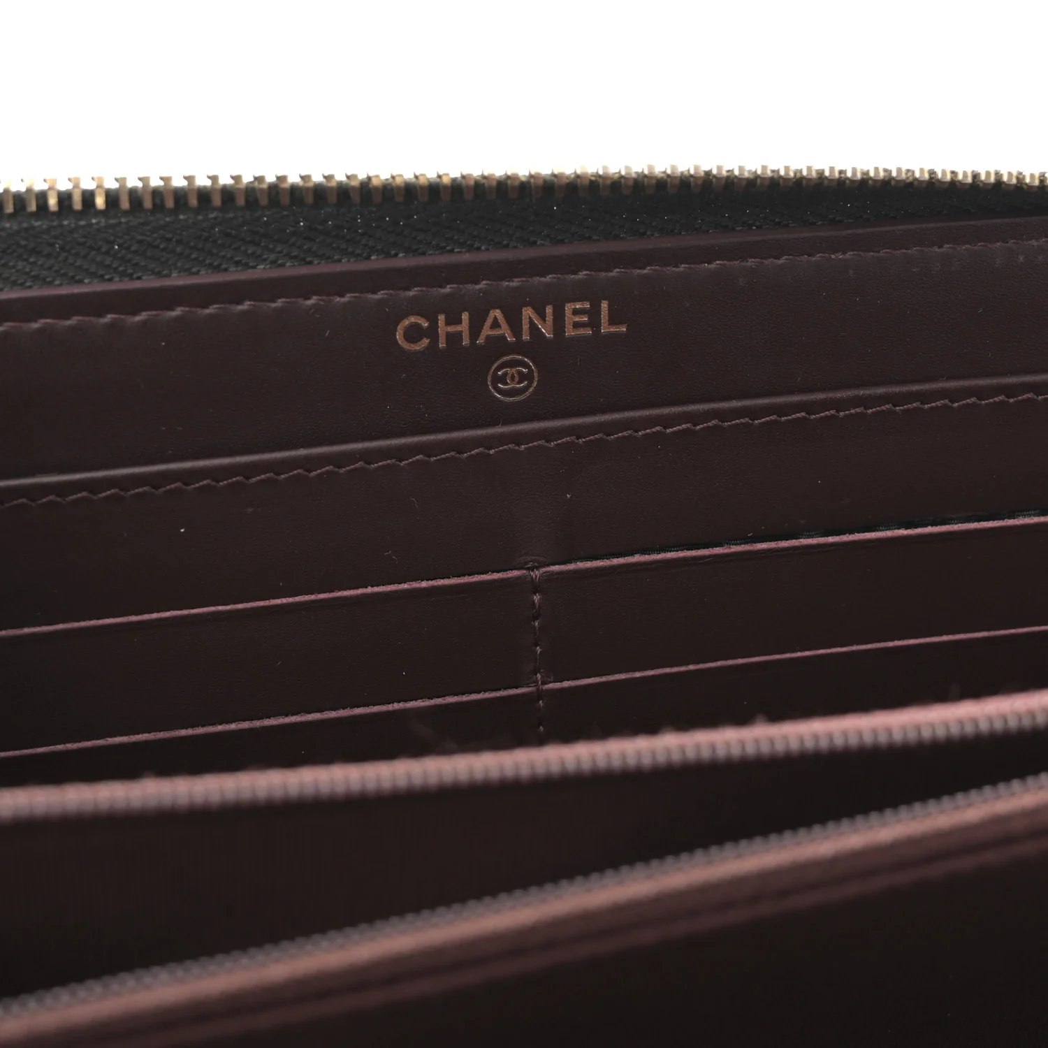 Caviar Quilted Large Gusset Zip Around Wallet Black - Image 7