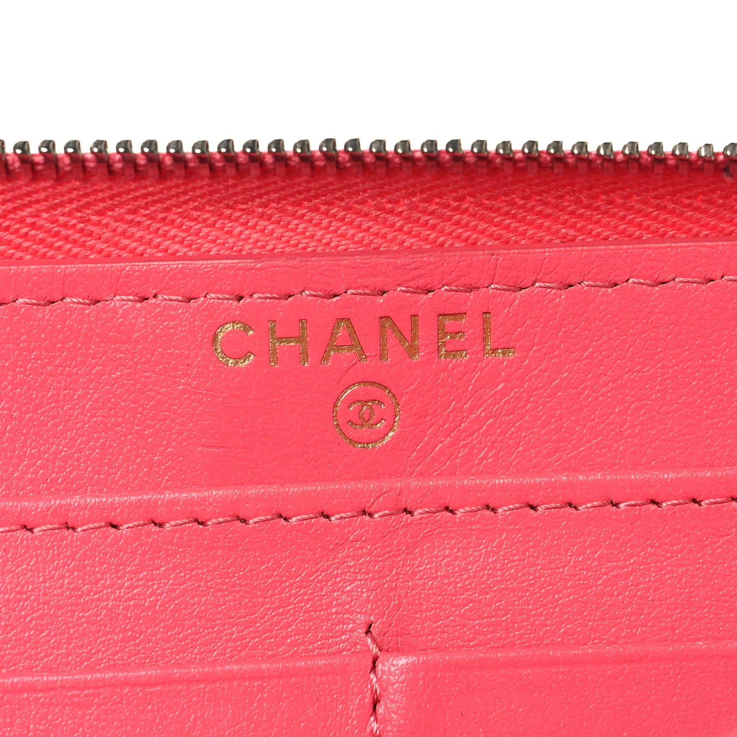 Caviar Quilted Large Gusset Zip Around Wallet Rose - Image 6