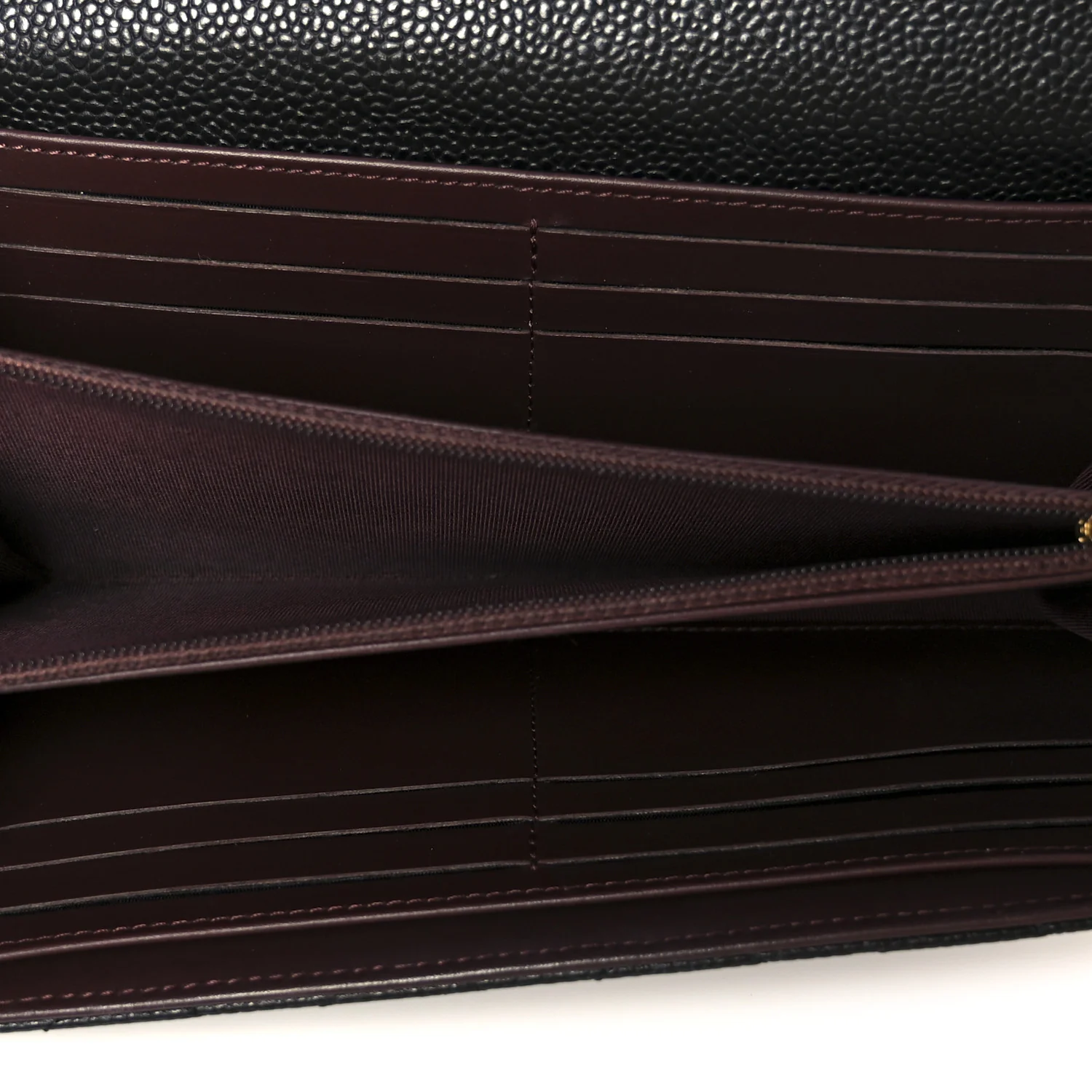Caviar Quilted Long Flap Wallet Black - Image 5