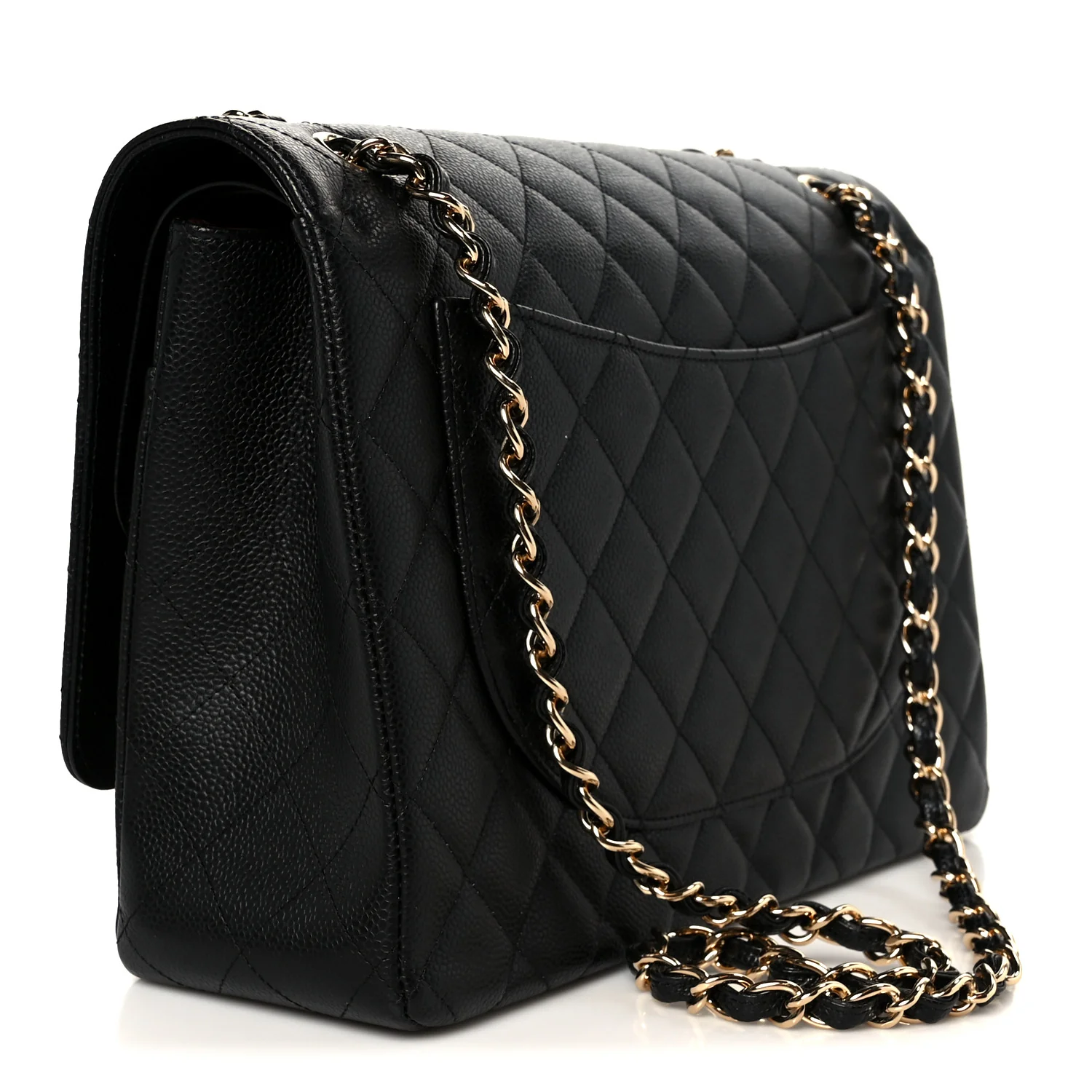 Caviar Quilted Maxi Double Flap Black - Image 3
