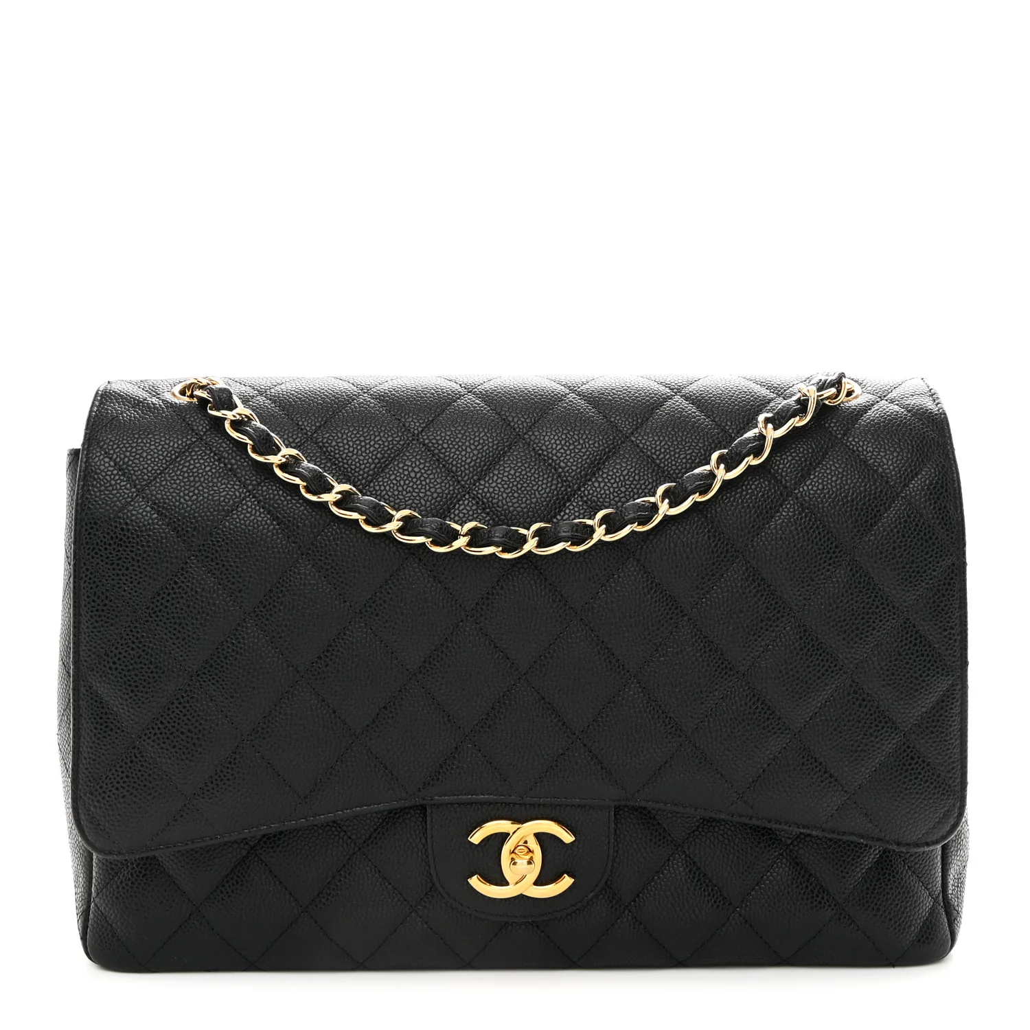 Caviar Quilted Maxi Double Flap Black - Image 2