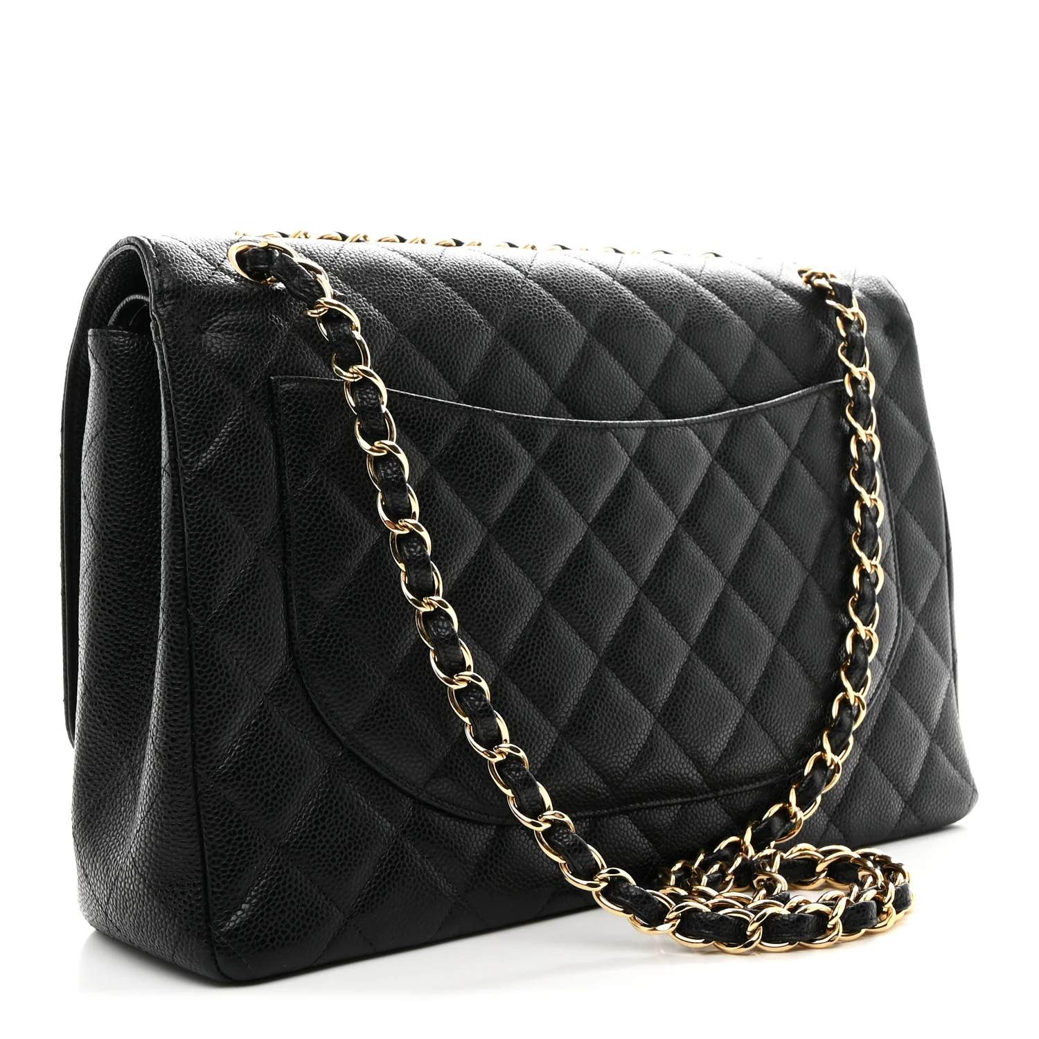 Caviar Quilted Maxi Double Flap Black - Image 4