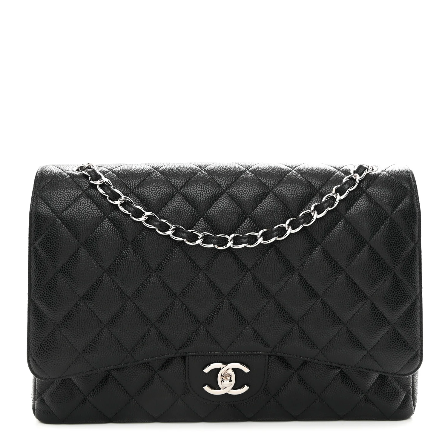 Caviar Quilted Maxi Double Flap Black - Image 2