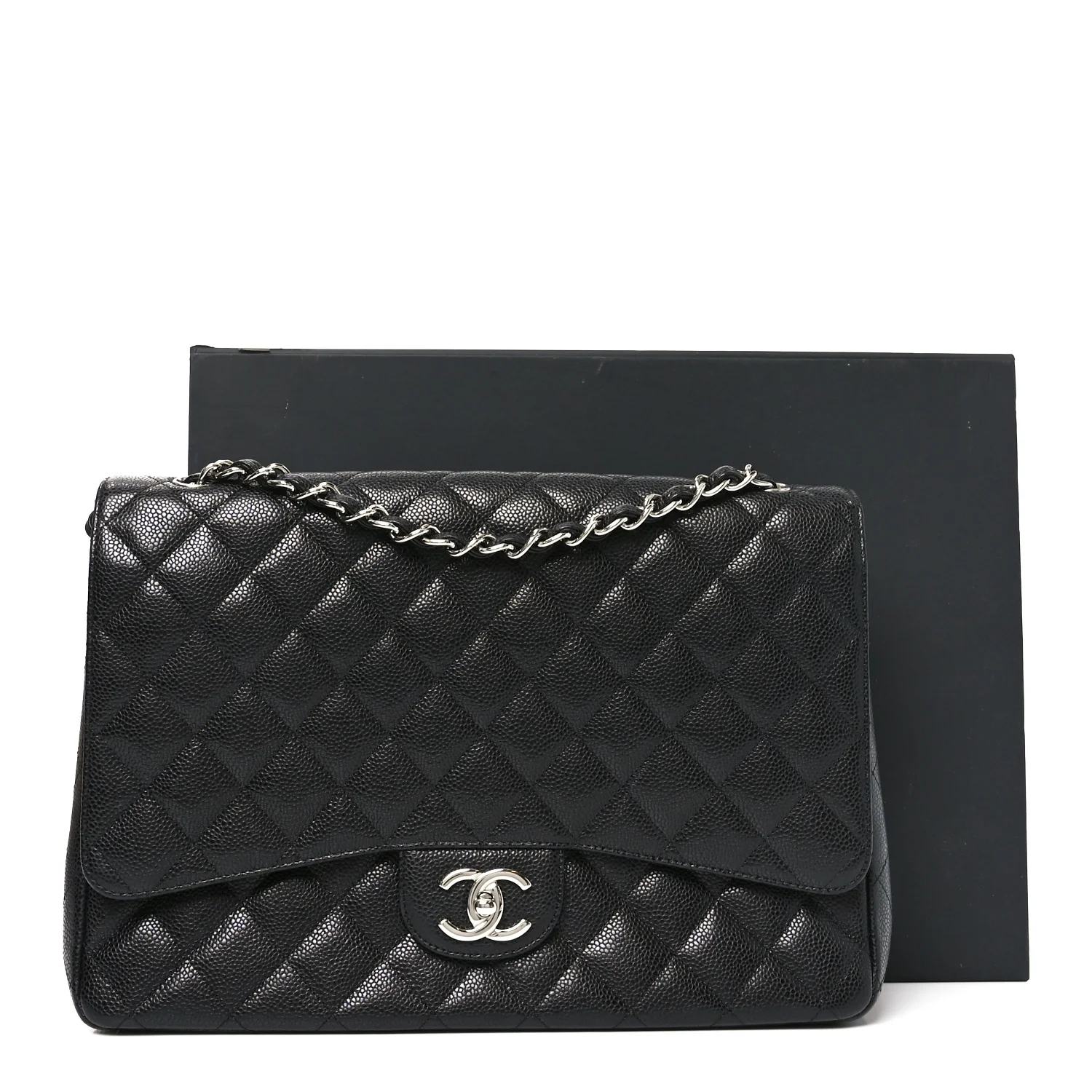 Caviar Quilted Maxi Double Flap Black - Image 11