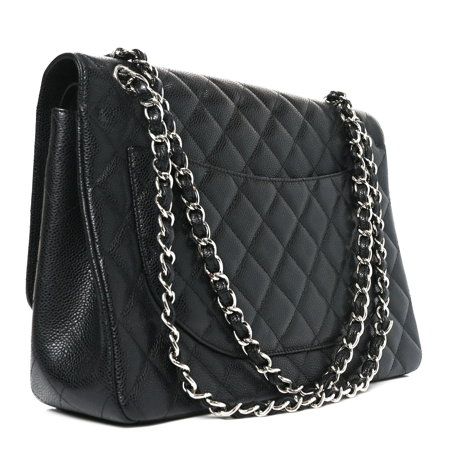 Caviar Quilted Maxi Double Flap Black - Image 3
