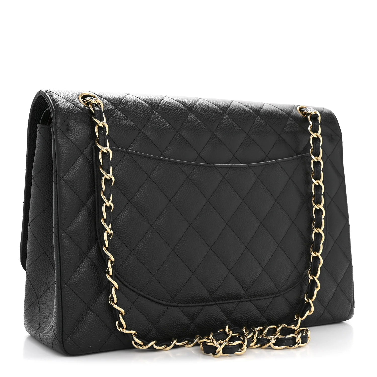 Caviar Quilted Maxi Double Flap Black - Image 3