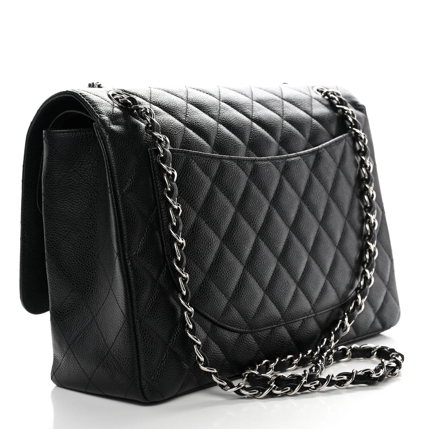 Caviar Quilted Maxi Double Flap Black - Image 3