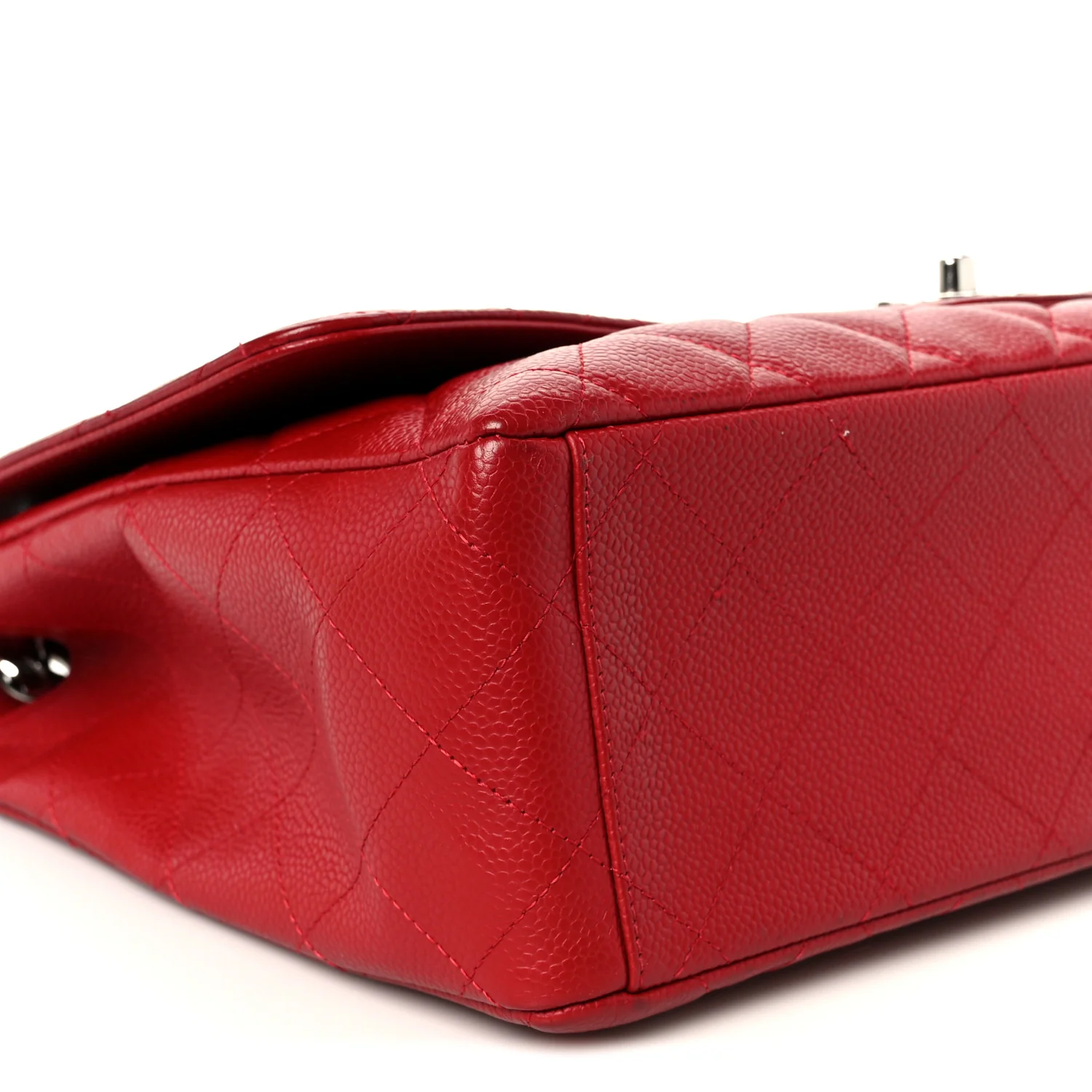 Caviar Quilted Maxi Single Flap Red - Image 10