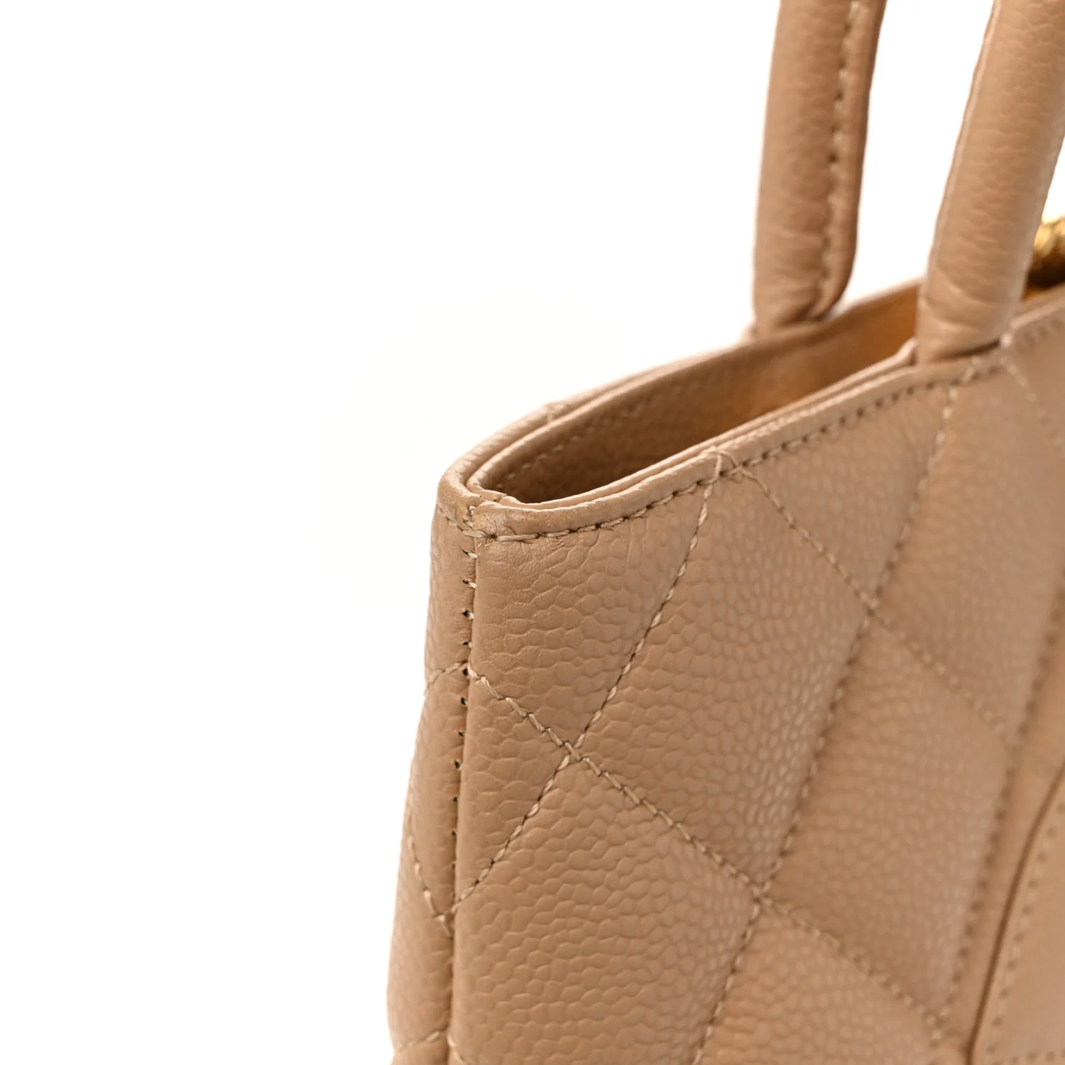 Caviar Quilted Medallion Tote Beige - Image 12