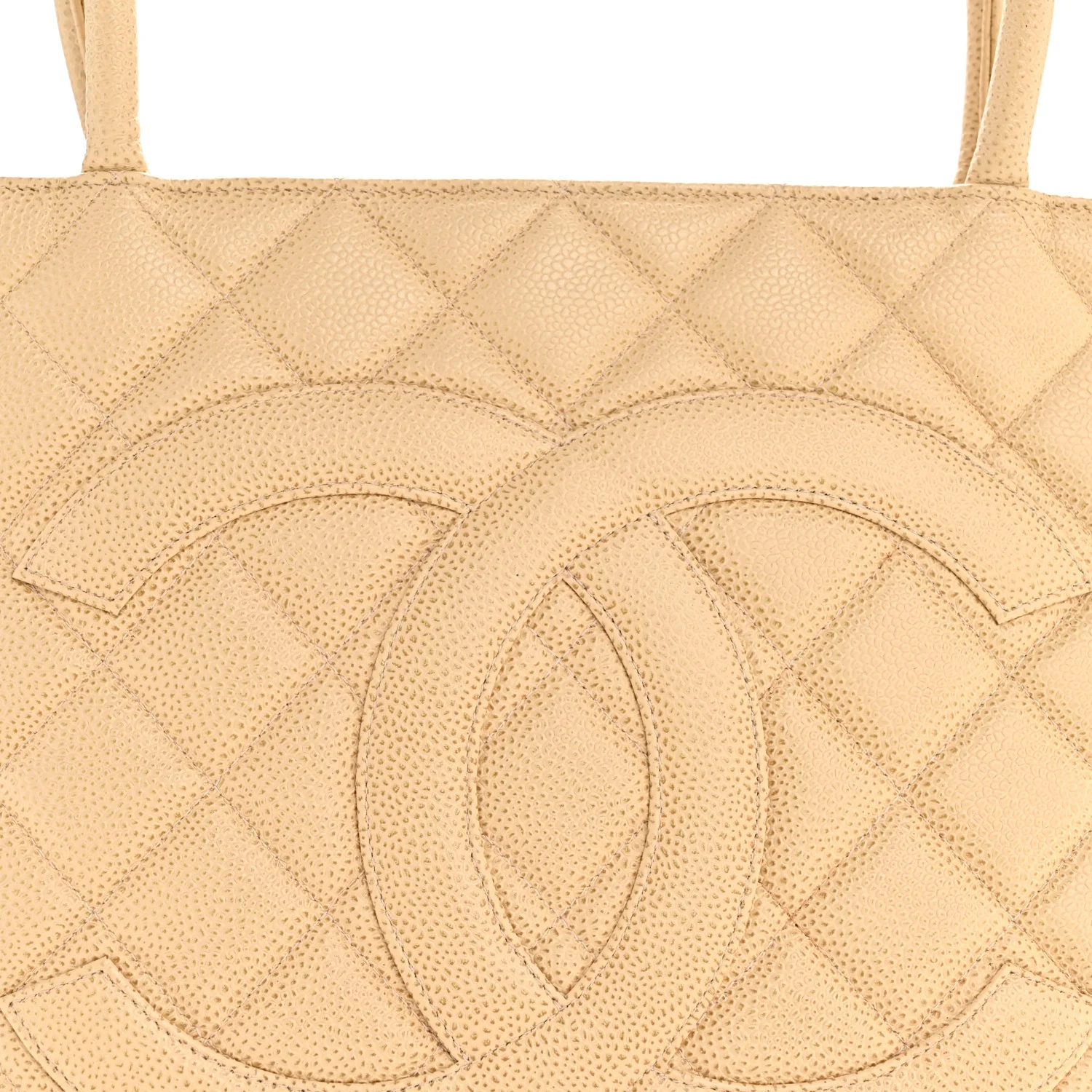 Caviar Quilted Medallion Tote Beige - Image 8