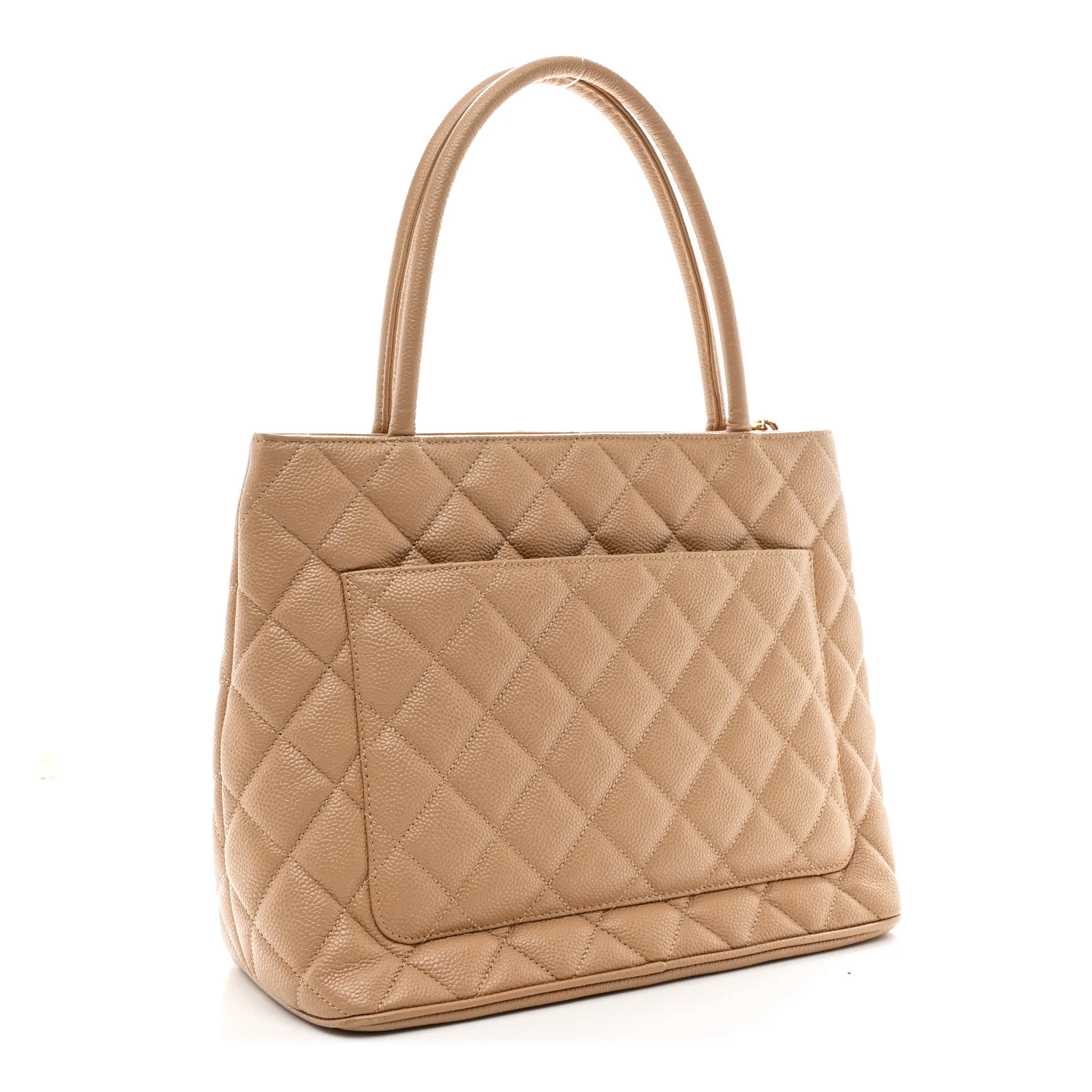 Caviar Quilted Medallion Tote Beige - Image 3