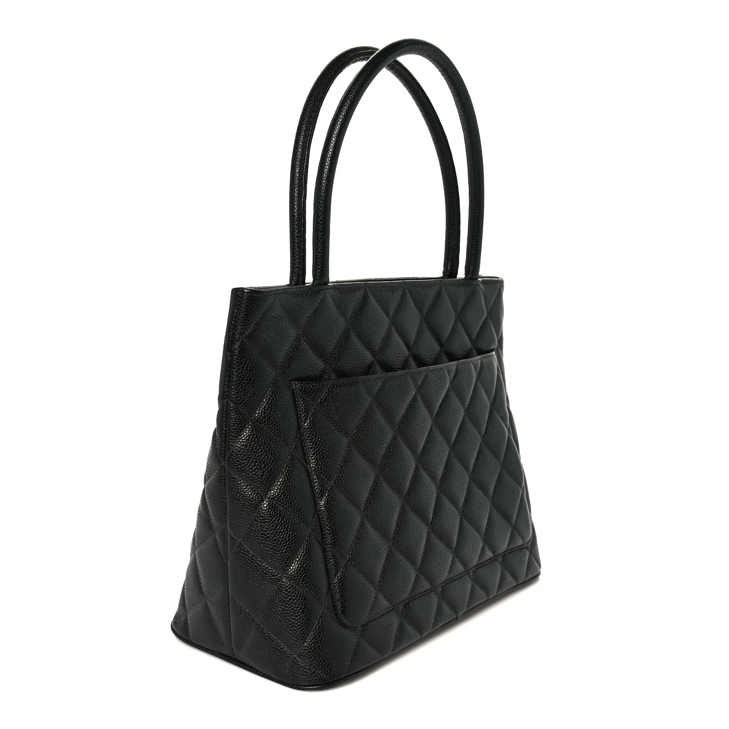 Caviar Quilted Medallion Tote Black - Image 3