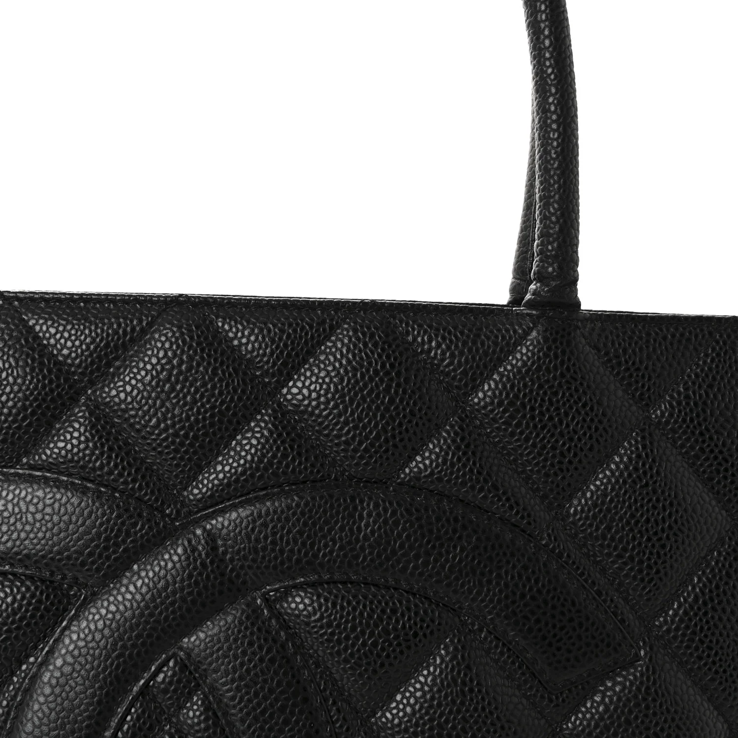 Caviar Quilted Medallion Tote Black - Image 7