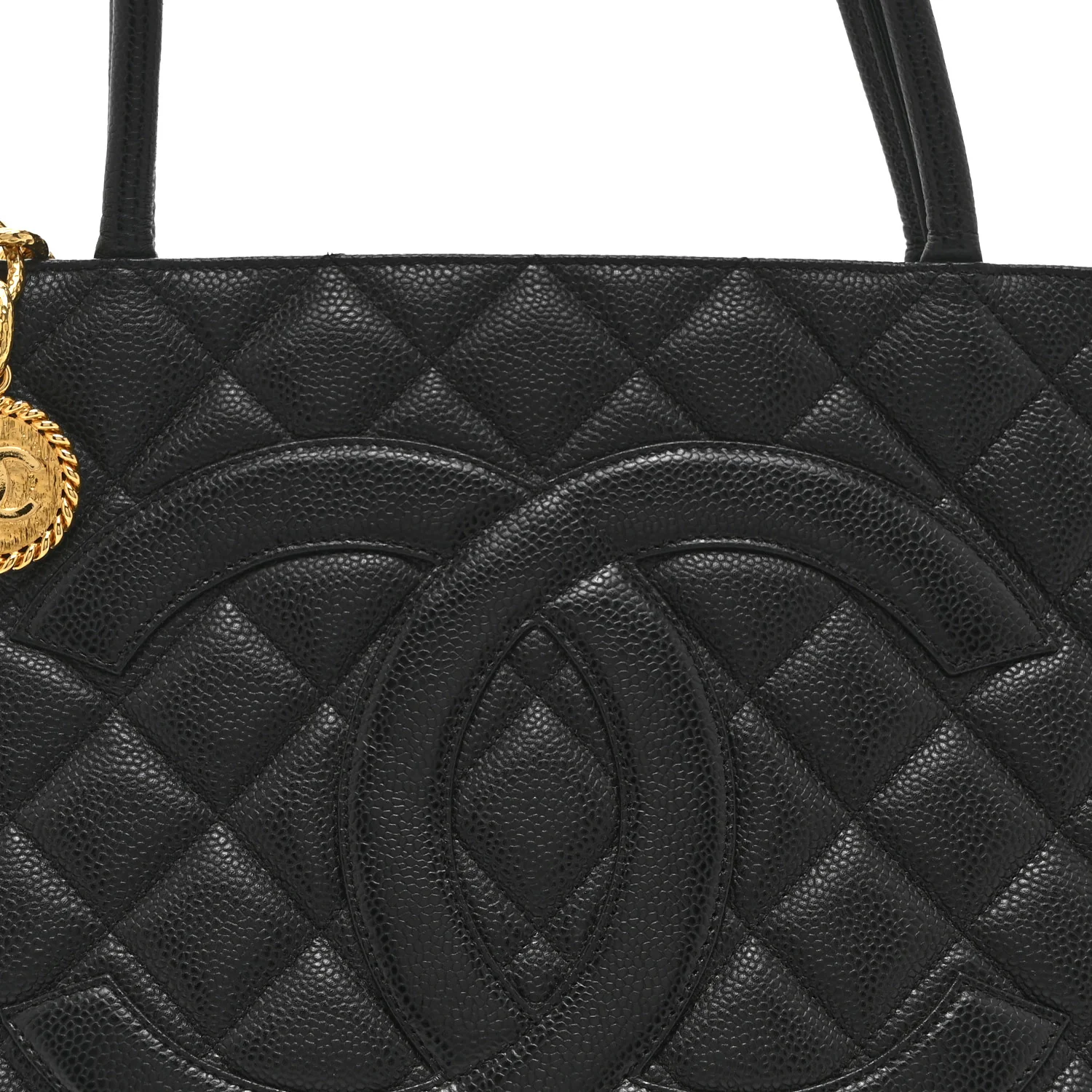 Caviar Quilted Medallion Tote Black - Image 8