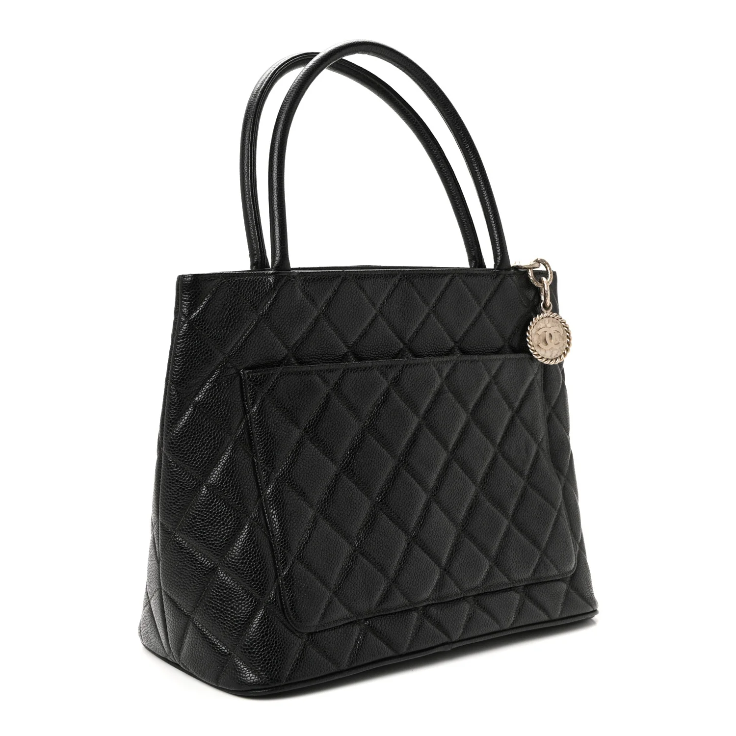 Caviar Quilted Medallion Tote Black - Image 3