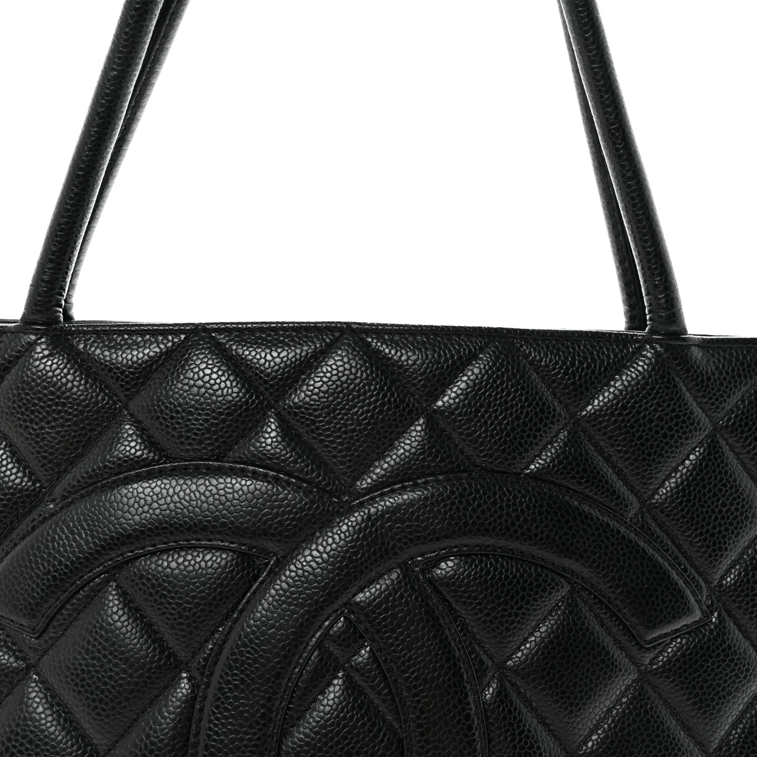 Caviar Quilted Medallion Tote Black - Image 7