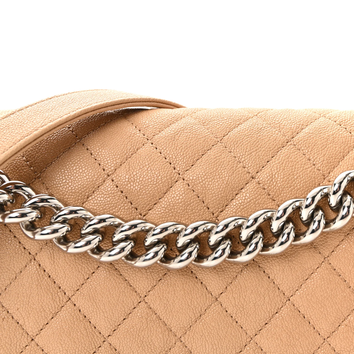 Caviar Quilted Medium Boy Flap Beige - Image 8