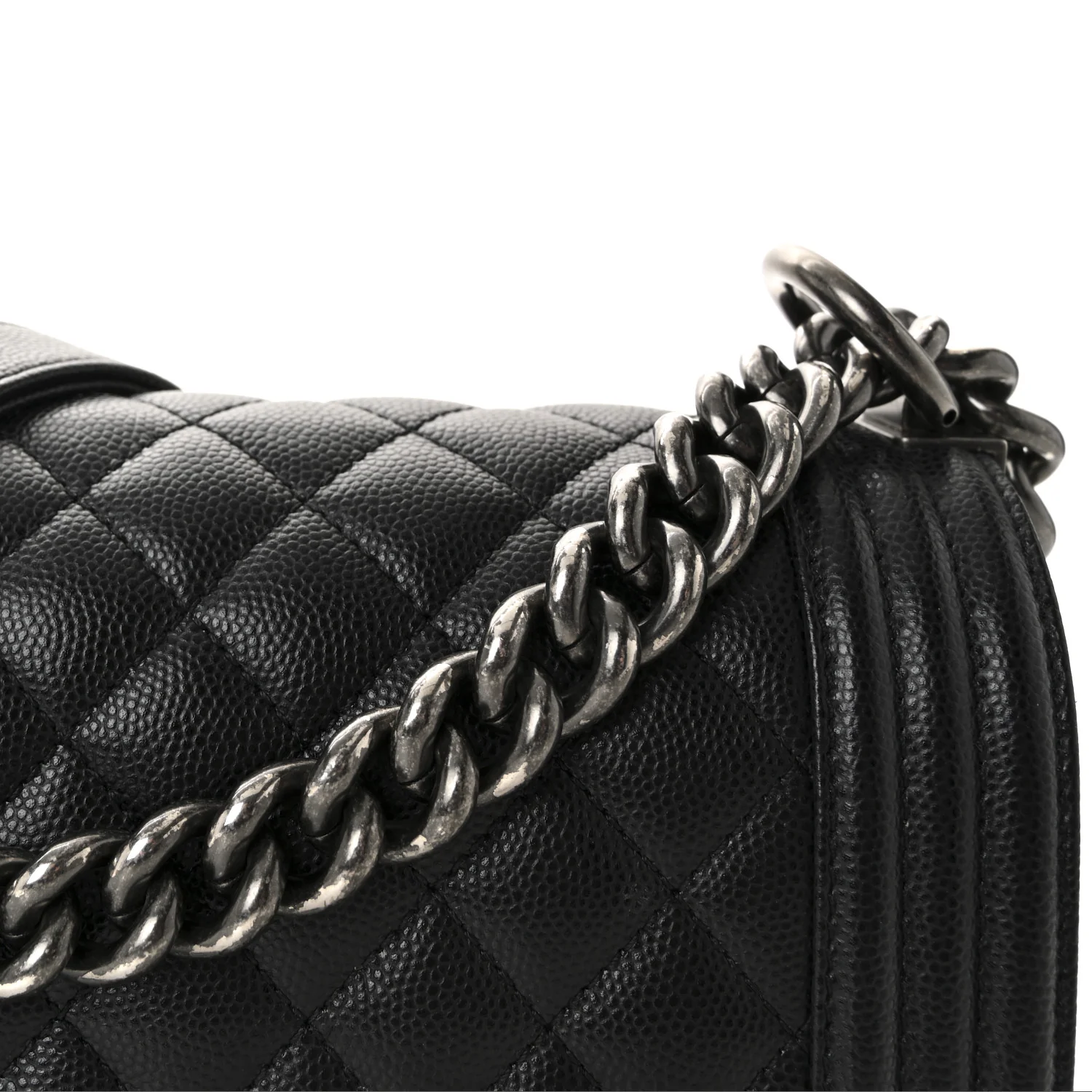 Caviar Quilted Medium Boy Flap Black - Image 8