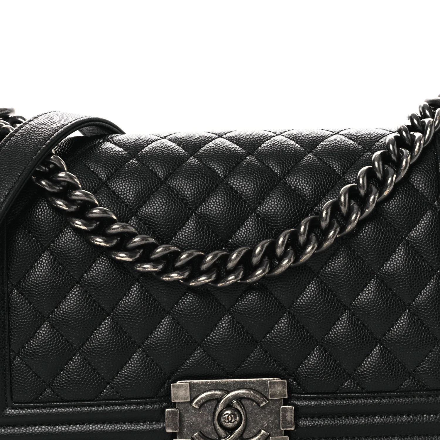 Caviar Quilted Medium Boy Flap Black - Image 8