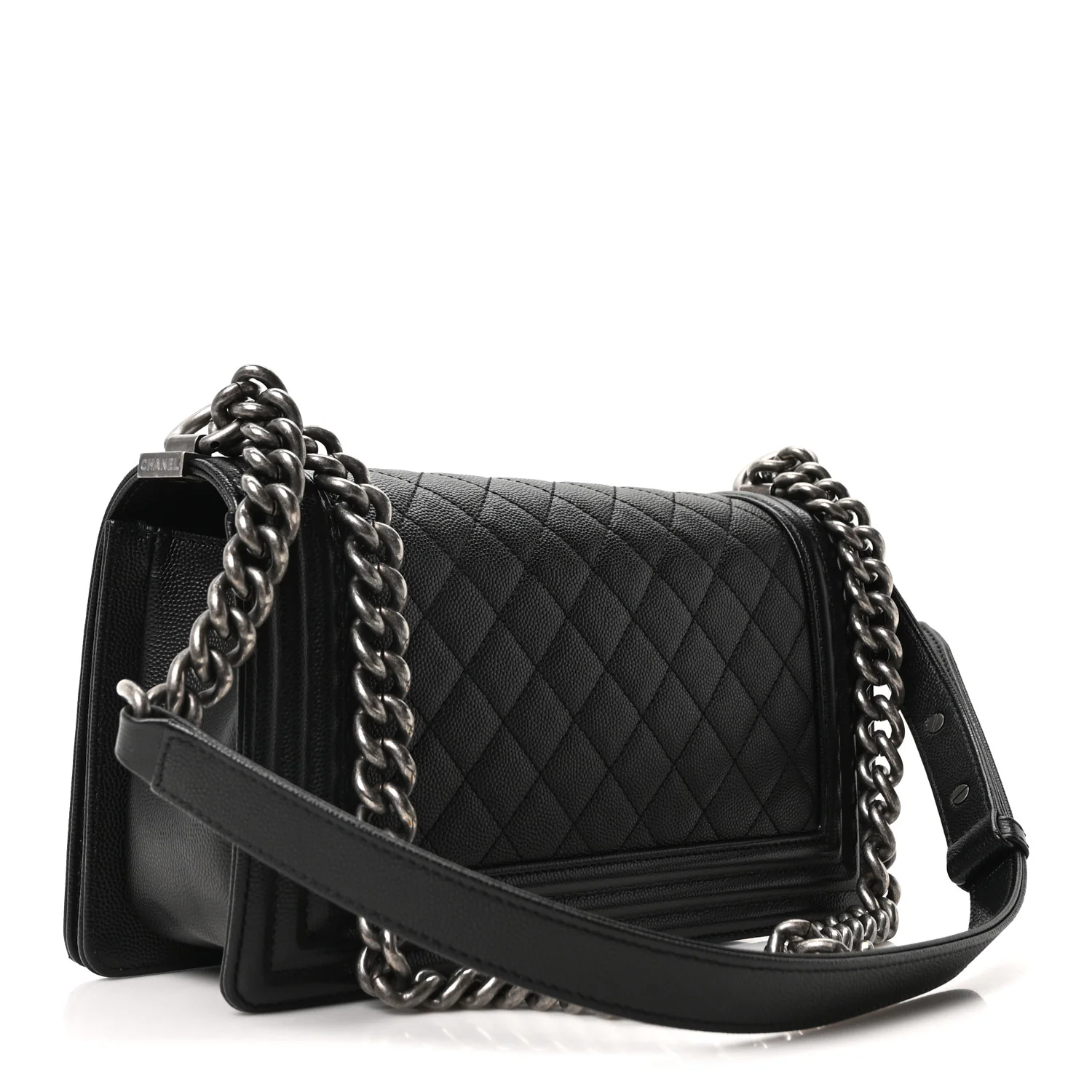 Caviar Quilted Medium Boy Flap Black - Image 3