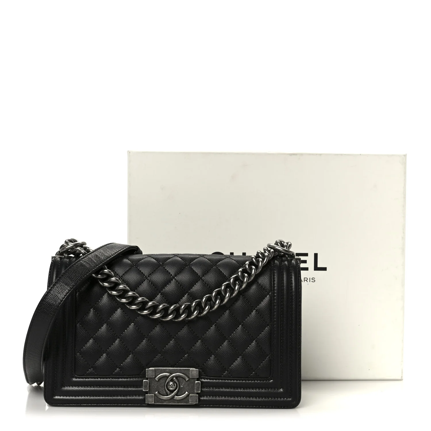 Caviar Quilted Medium Boy Flap Black - Image 11