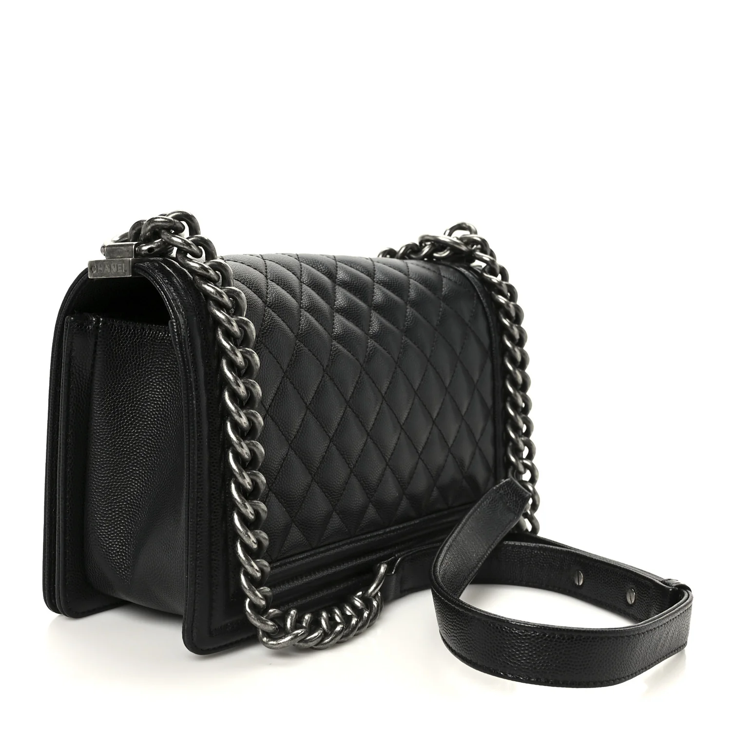 Caviar Quilted Medium Boy Flap Black - Image 3