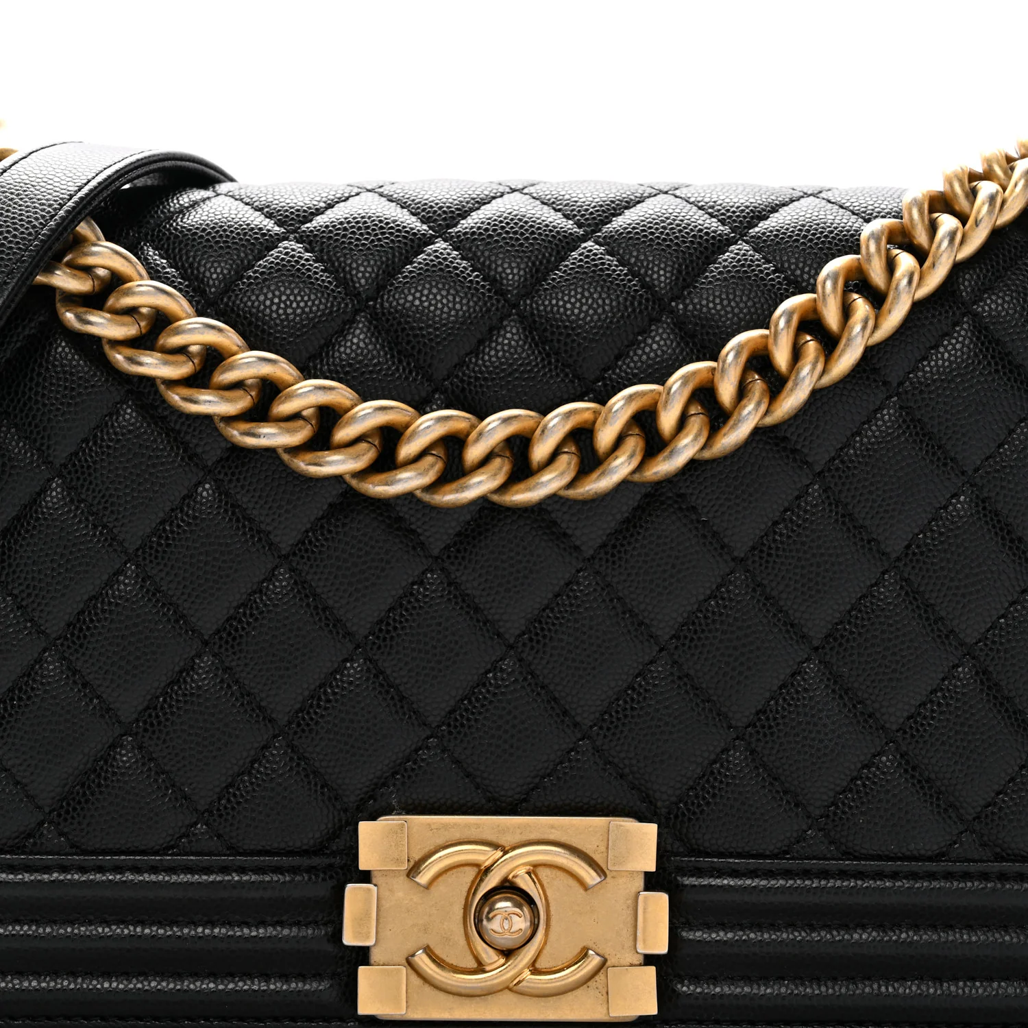 Caviar Quilted Medium Boy Flap Black - Image 8