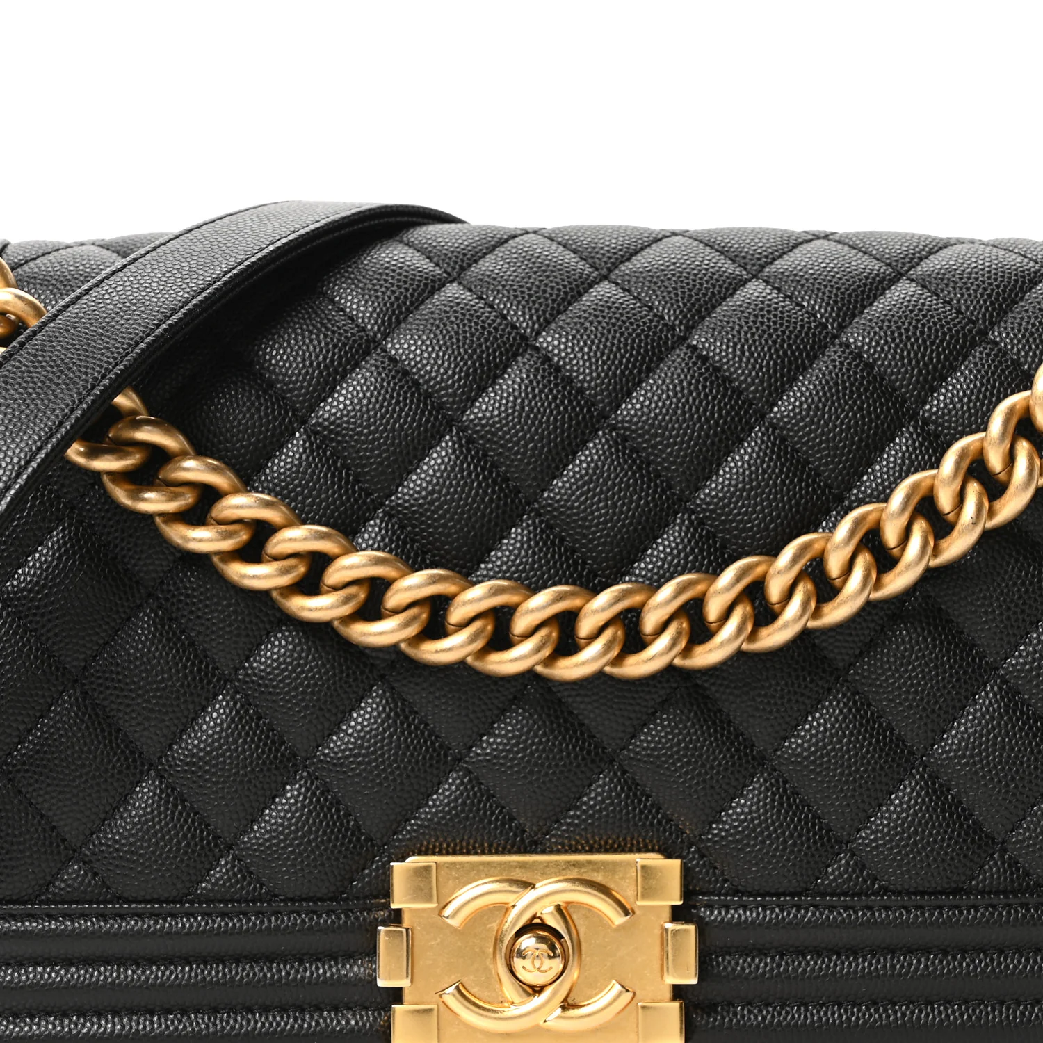 Caviar Quilted Medium Boy Flap Black - Image 8