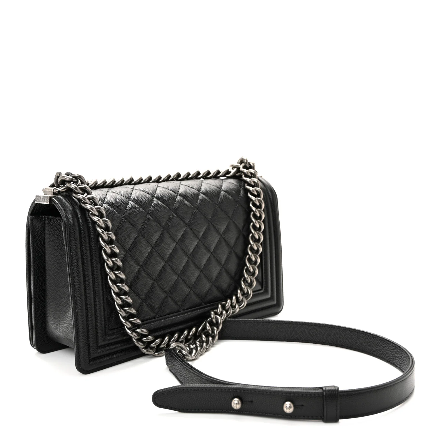 Caviar Quilted Medium Boy Flap Black - Image 3