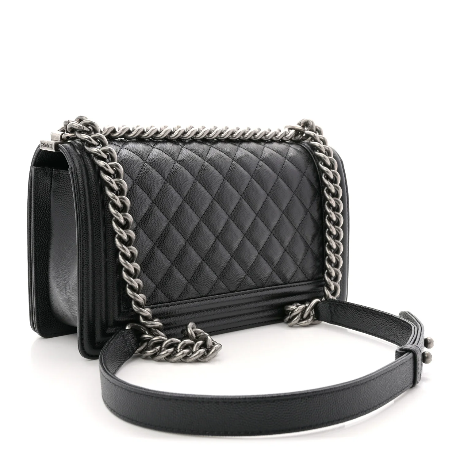 Caviar Quilted Medium Boy Flap Black - Image 3