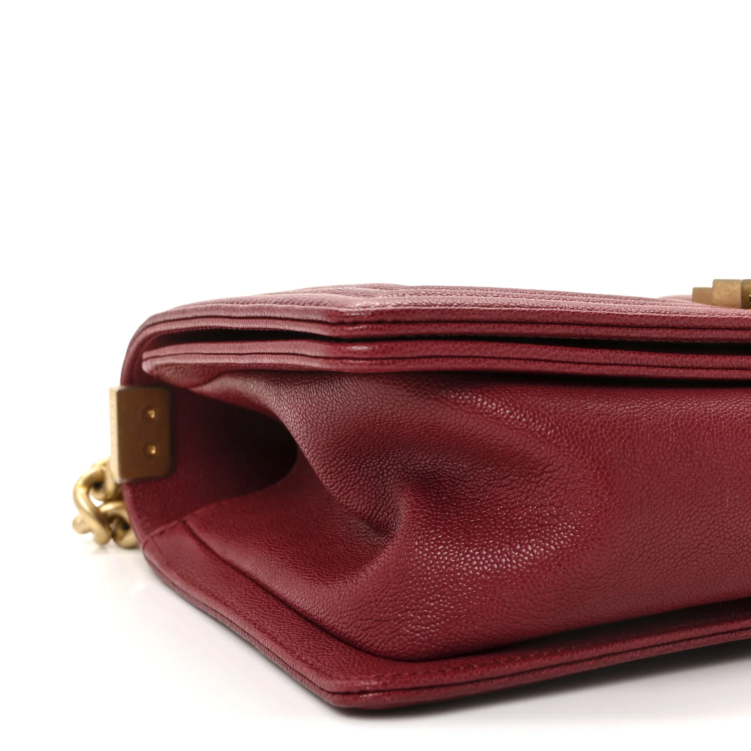 Caviar Quilted Medium Boy Flap Burgundy - Image 9