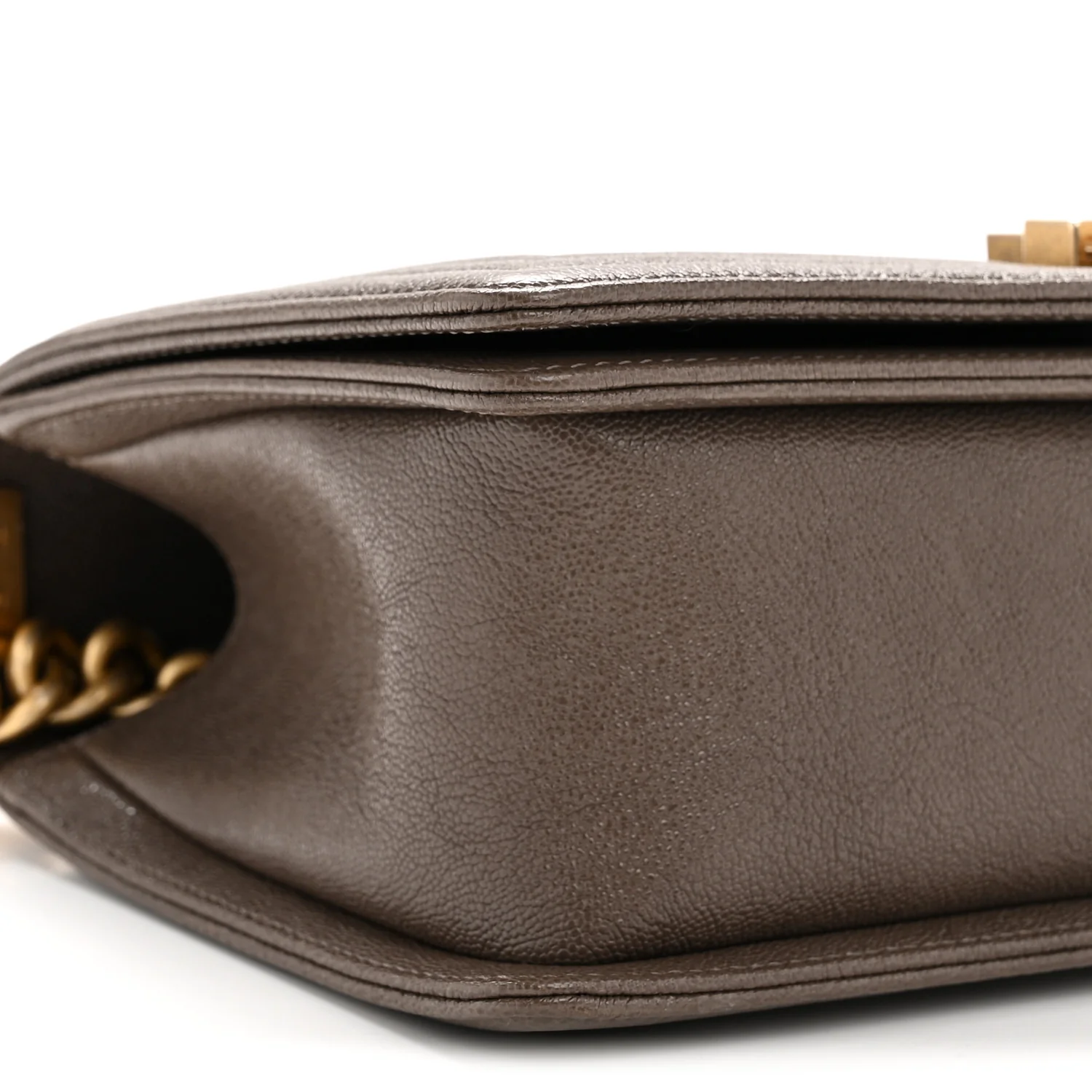 Caviar Quilted Medium Boy Flap Khaki - Image 24
