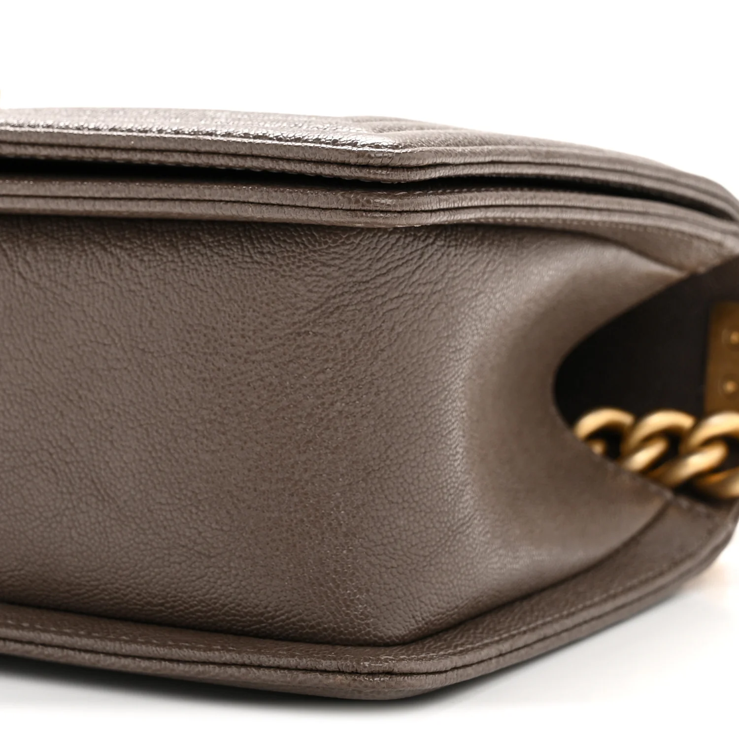 Caviar Quilted Medium Boy Flap Khaki - Image 28