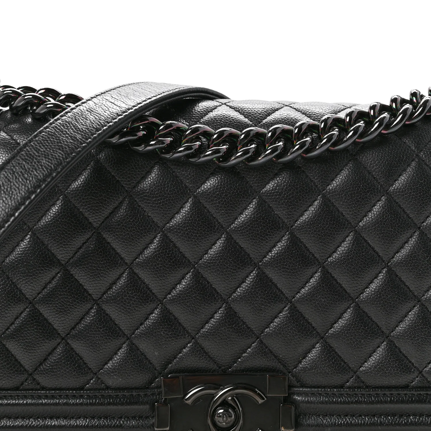 Caviar Quilted Medium Boy Flap So Black - Image 8