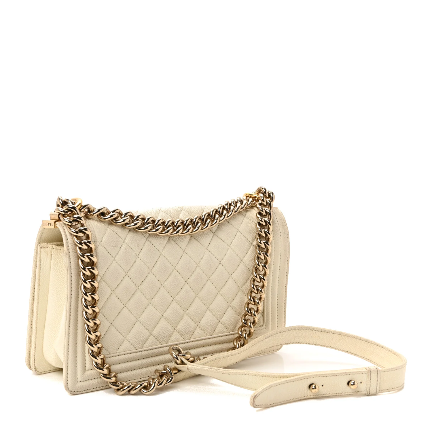 Caviar Quilted Medium Boy Flap White - Image 3