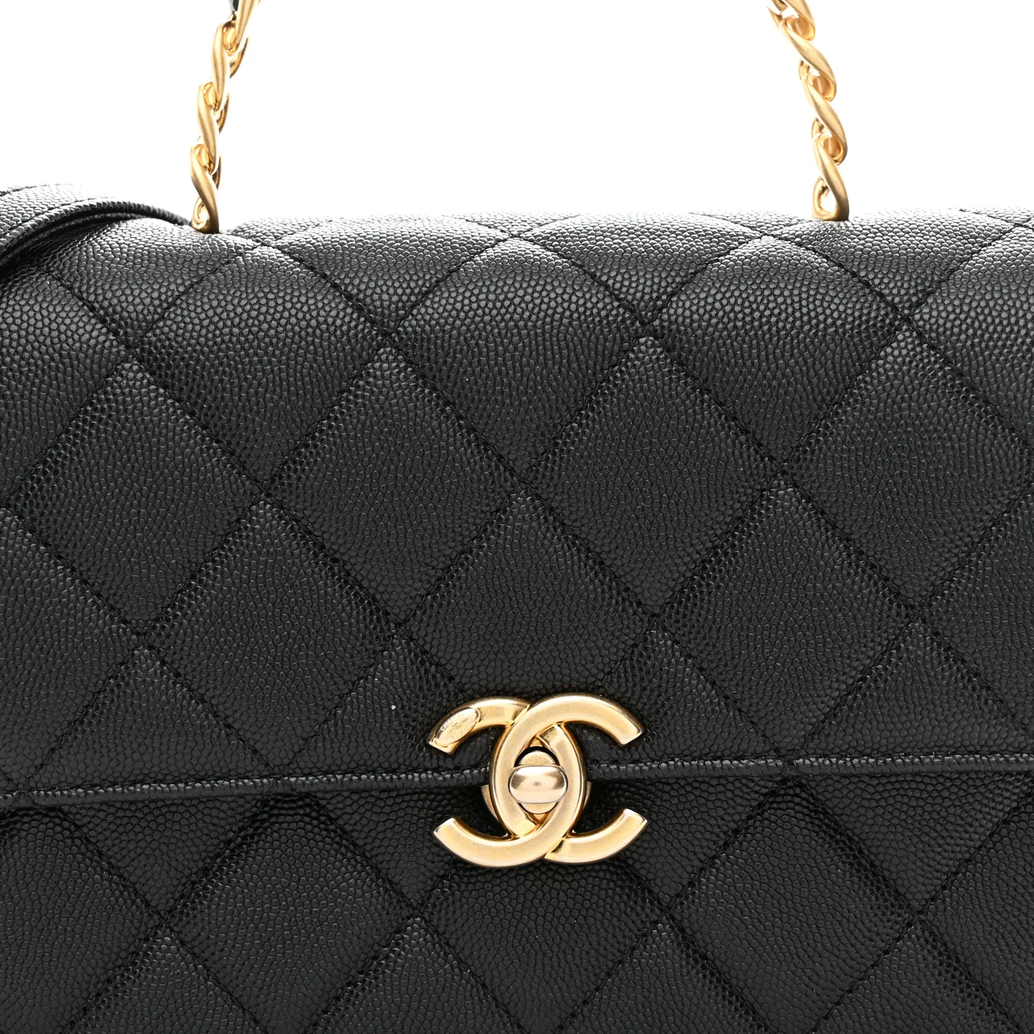 Caviar Quilted Medium Carry Me Top Handle Flap Black - Image 8