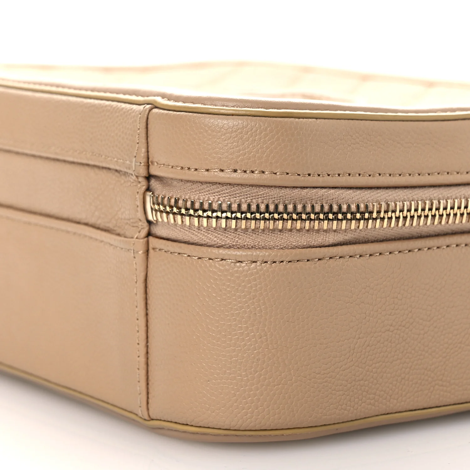 Caviar Quilted Medium CC Filigree Vanity Case Beige - Image 10