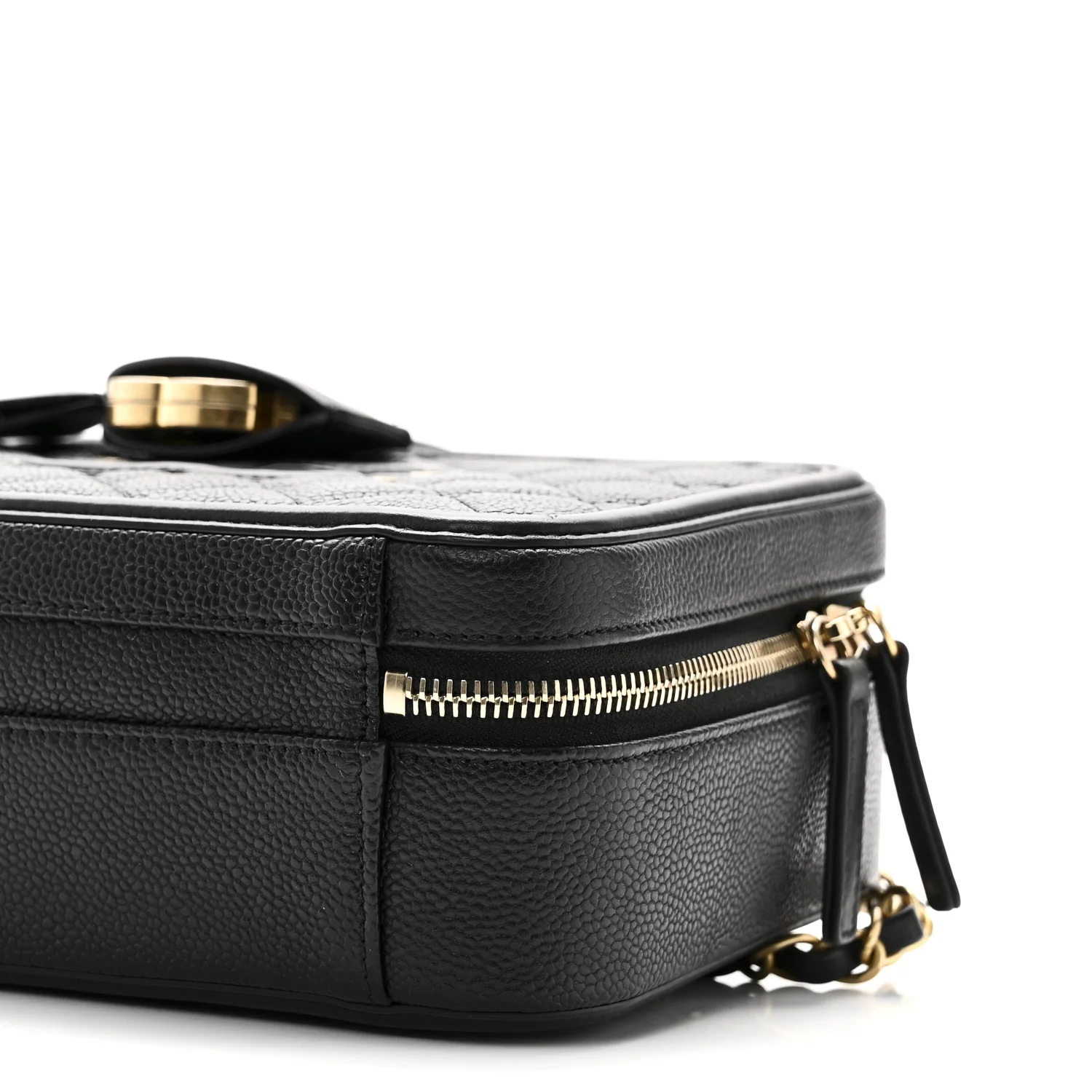 Caviar Quilted Medium CC Filigree Vanity Case Black - Image 10