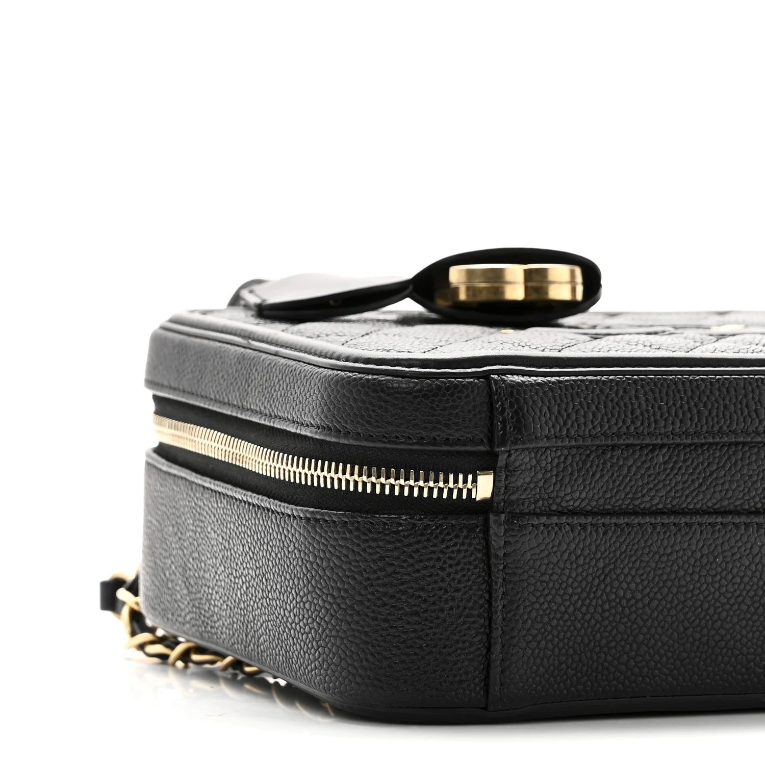 Caviar Quilted Medium CC Filigree Vanity Case Black - Image 9